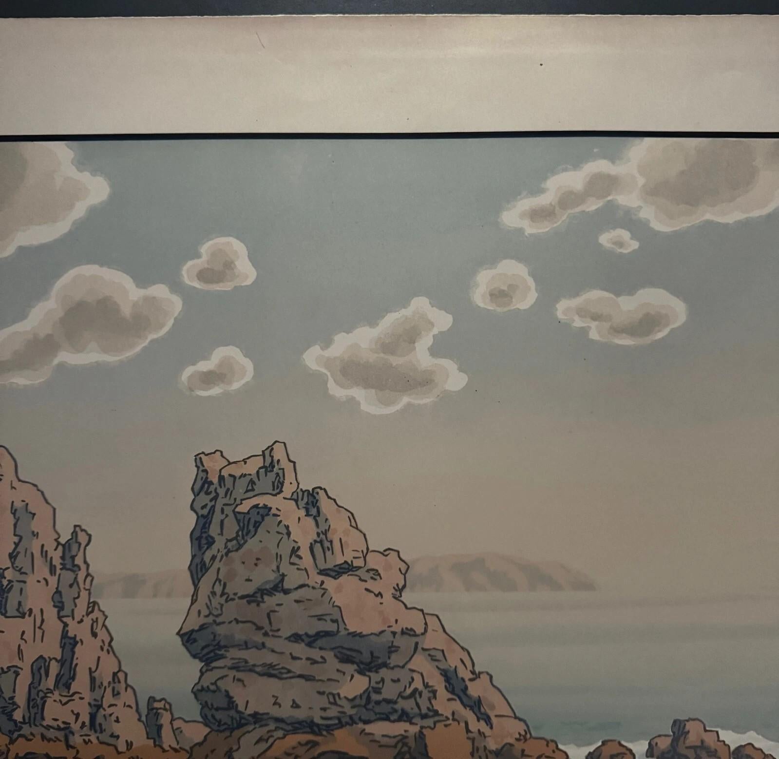 Litographie par Henri Rivière Los Aspectos de la Naturaleza - El Mar siglo XX en venta