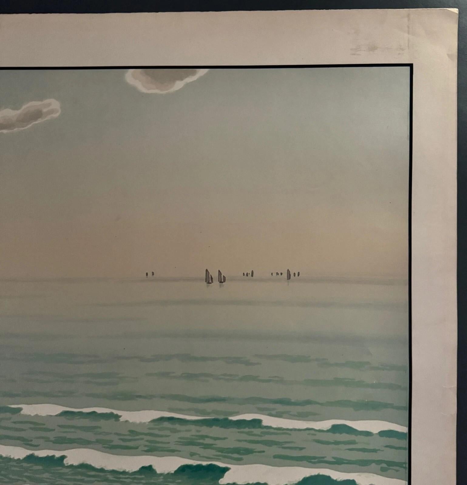 Litographie par Henri Rivière Los Aspectos de la Naturaleza - El Mar Papel en venta