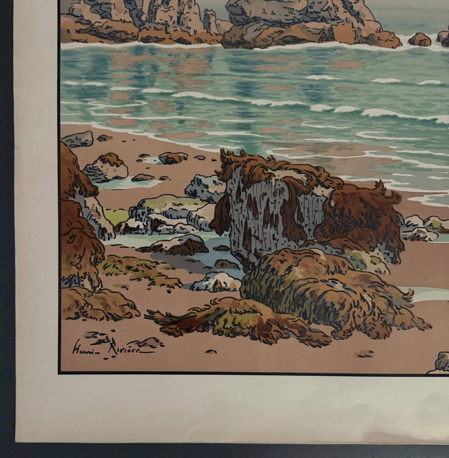 Litographie par Henri Rivière Los Aspectos de la Naturaleza - El Mar en venta 3