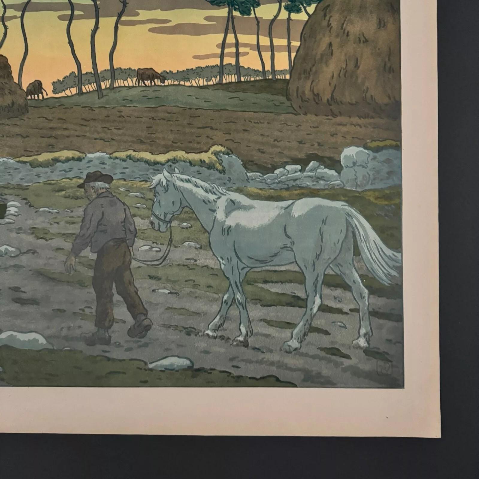 Lithographie von Henri Rivière Les Aspects de la Nature - Le Crépuscule (20. Jahrhundert) im Angebot