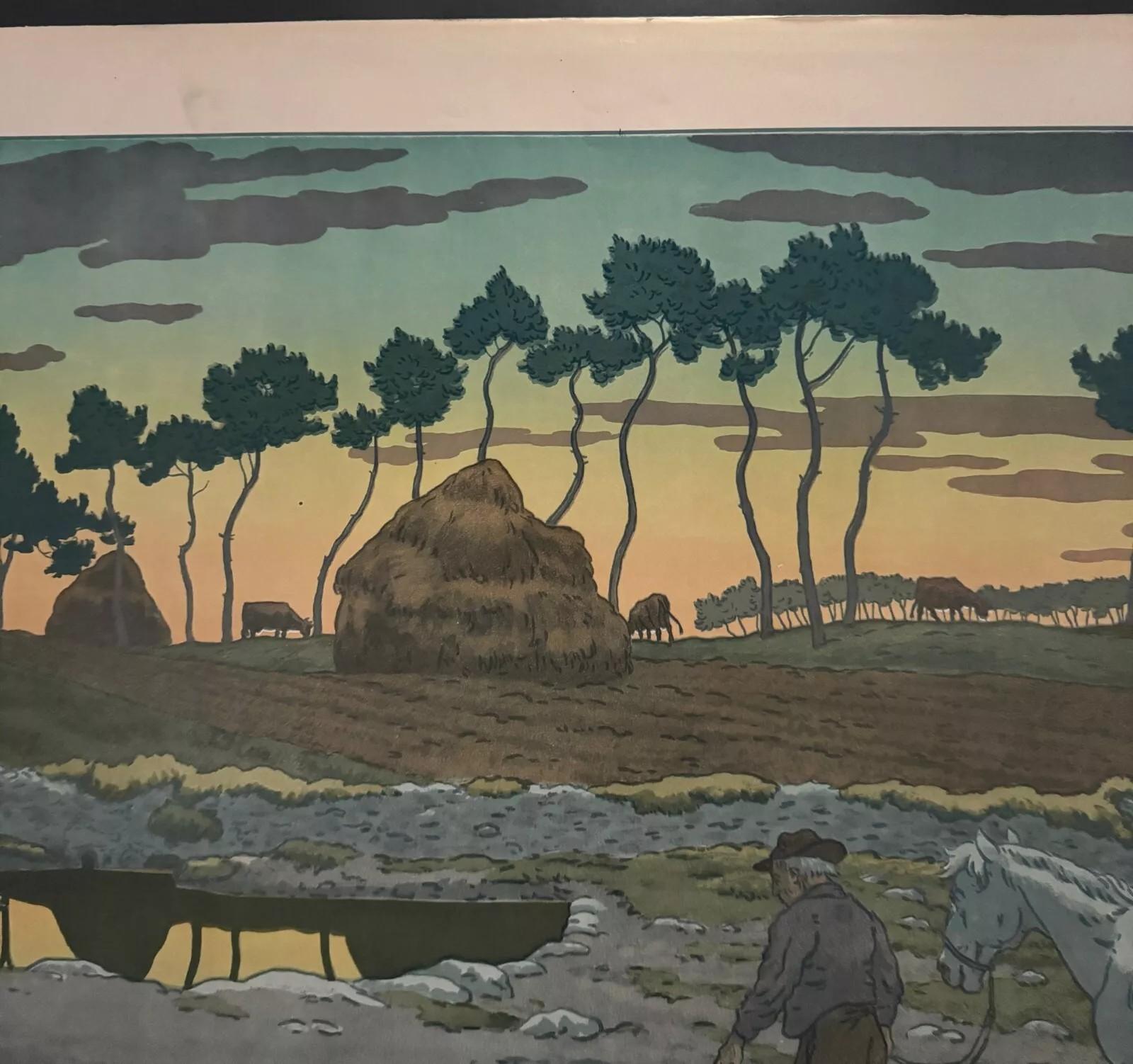 Lithographie von Henri Rivière Les Aspects de la Nature - Le Crépuscule im Angebot 2