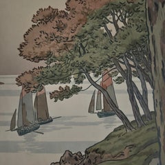 Litografía de Henri Rivière - Les Aspects de la Nature - Soir d'Été