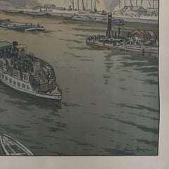 Lithographie de Henri Rivière - Paysages Parisiens - Le Trocadéro