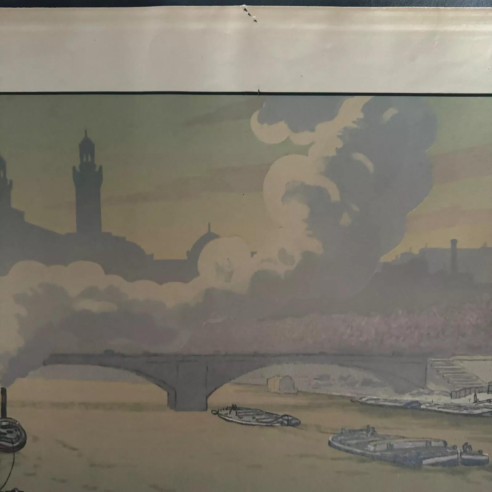 Litografia di Henri Rivière Paysages Parisiens - Le Trocadéro In condizioni buone in vendita a NANTES, FR