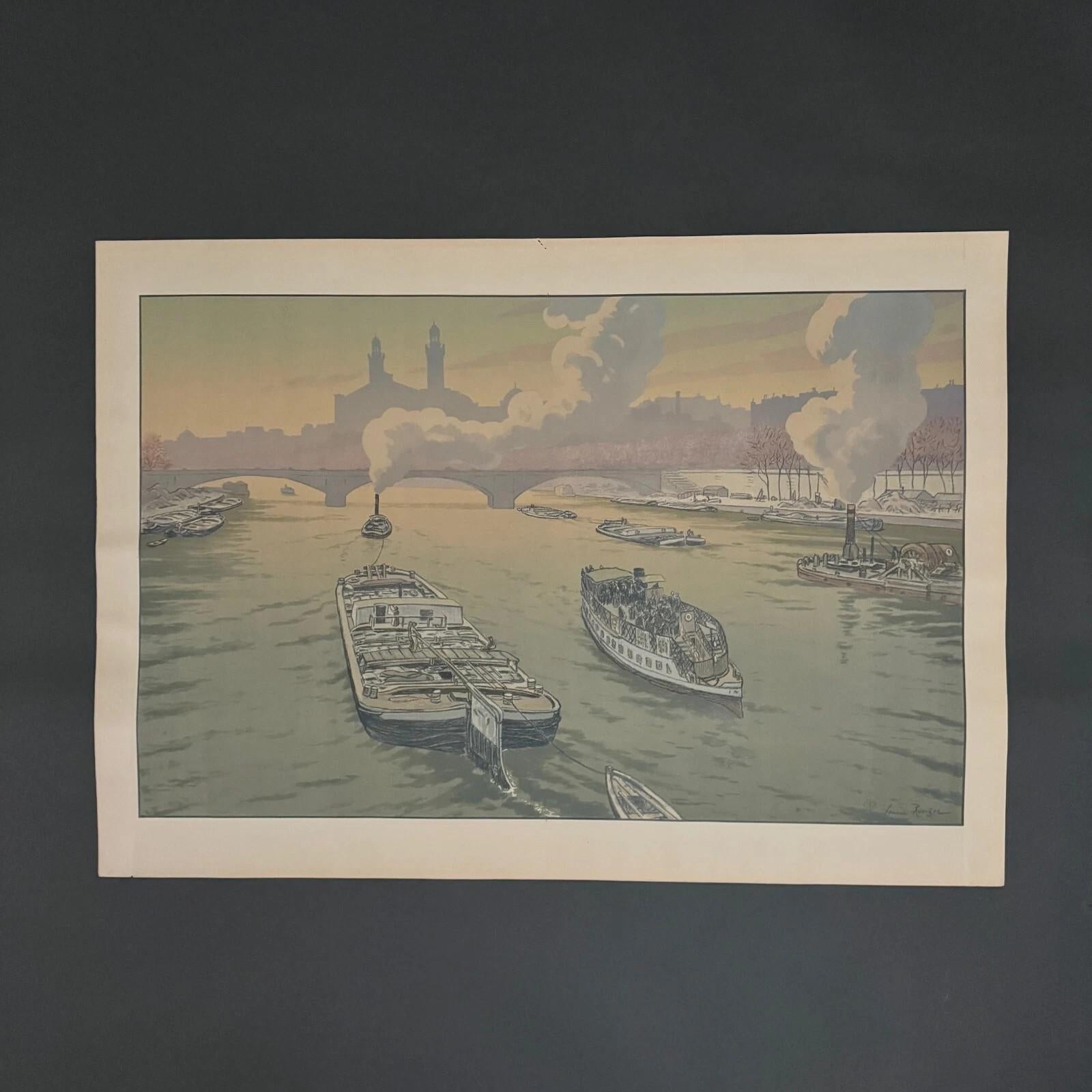 Litografia di Henri Rivière Paysages Parisiens - Le Trocadéro in vendita 1