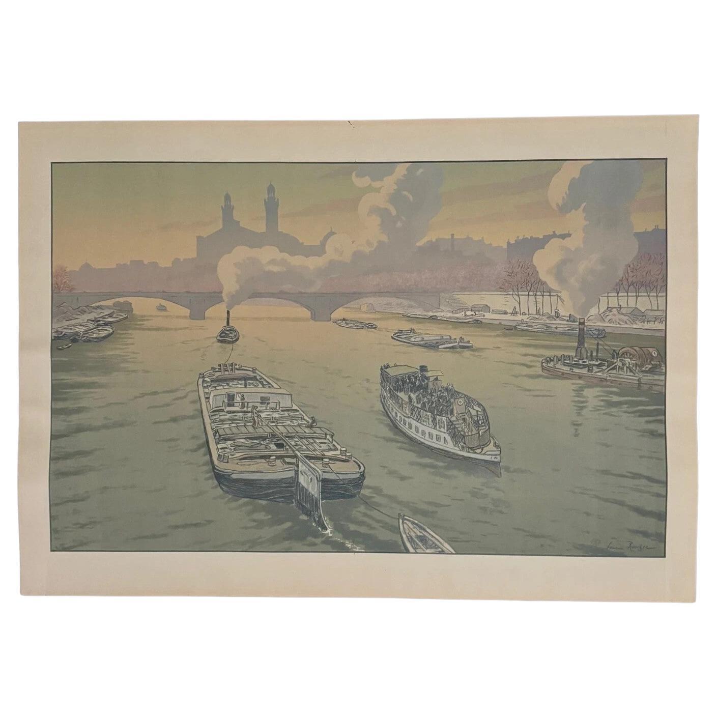 Lithographie par Henri Rivière Paysages Parisiens - Le Trocadéro