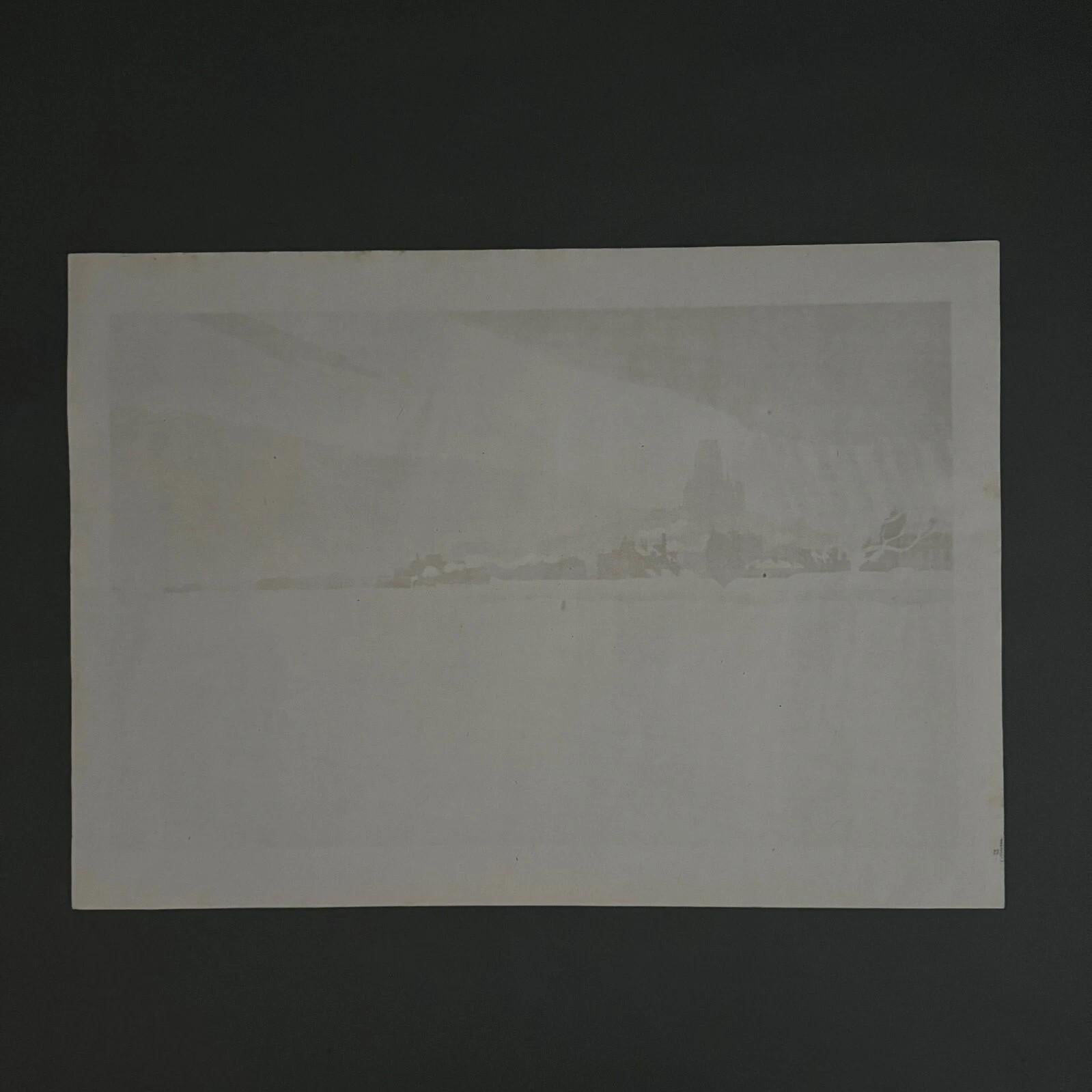 Lithographie sur papier de Chine par Henri Rivière Les Fortifications en vente 4