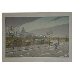 Lithographie sur papier de Chine par Henri Rivière Les Fortifications