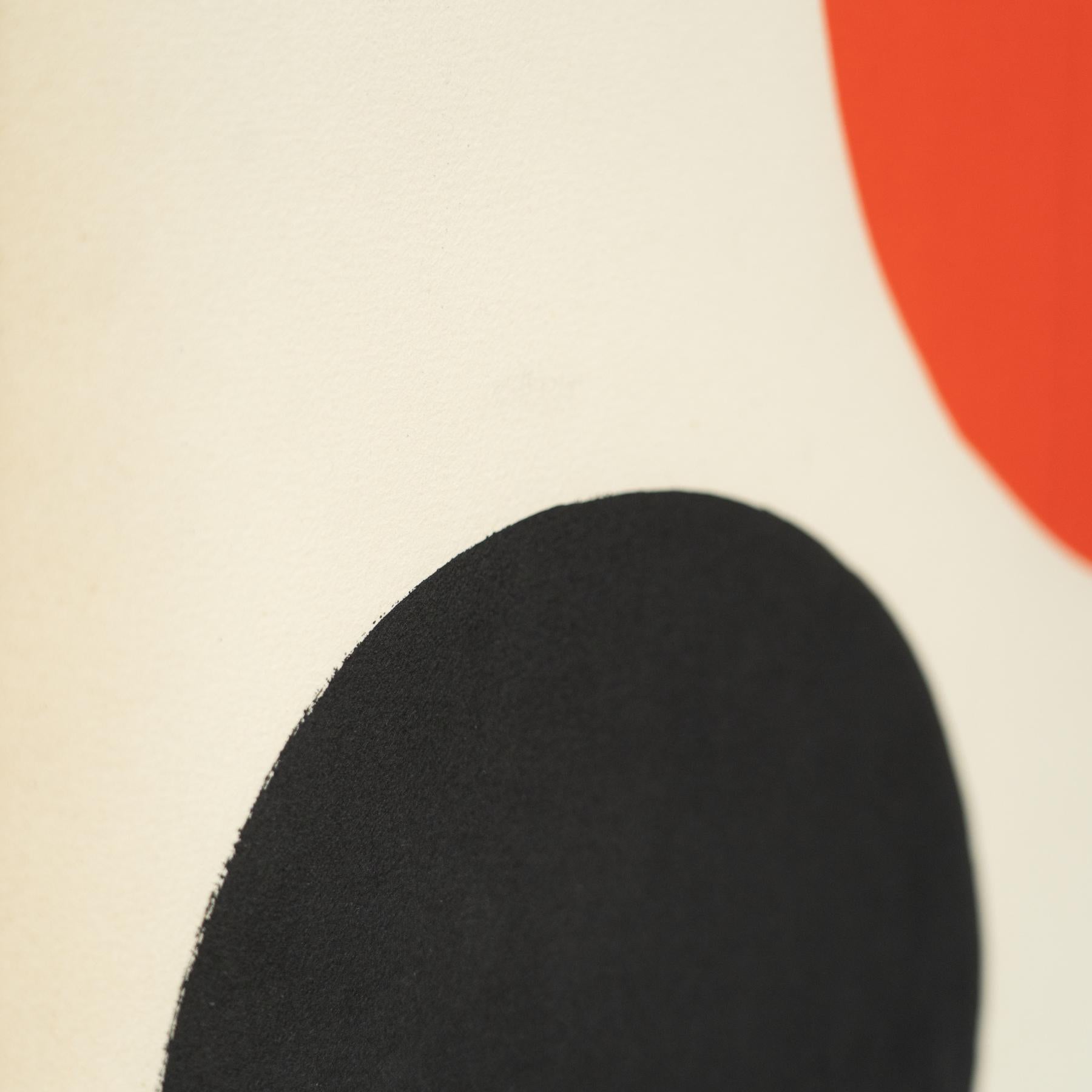 Lithography by Alexander Calder “Cercles noir bleu rouge”, circa 1970 For Sale 3