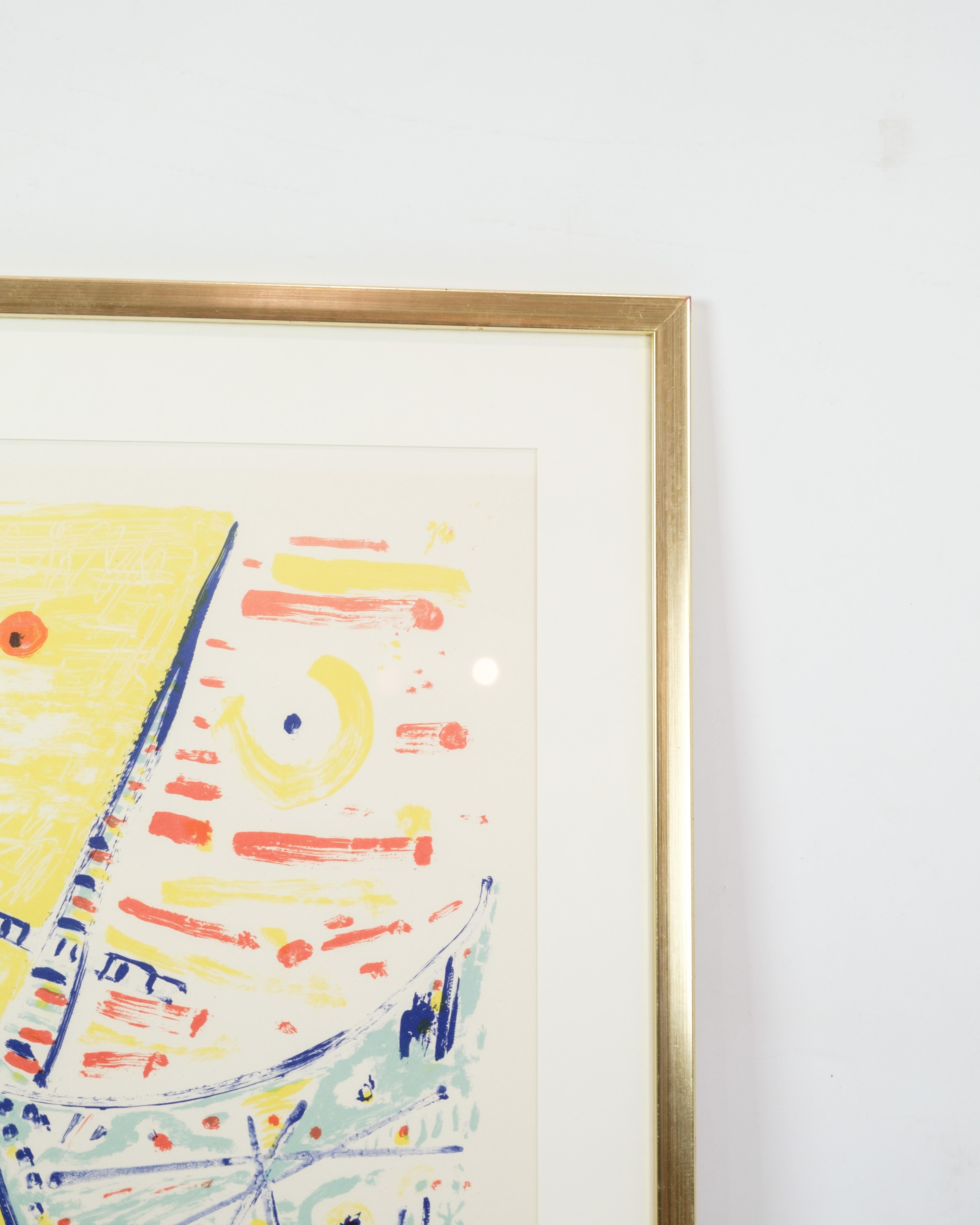 Mid-Century Modern Lithography By Egil Jacobsen For Sale