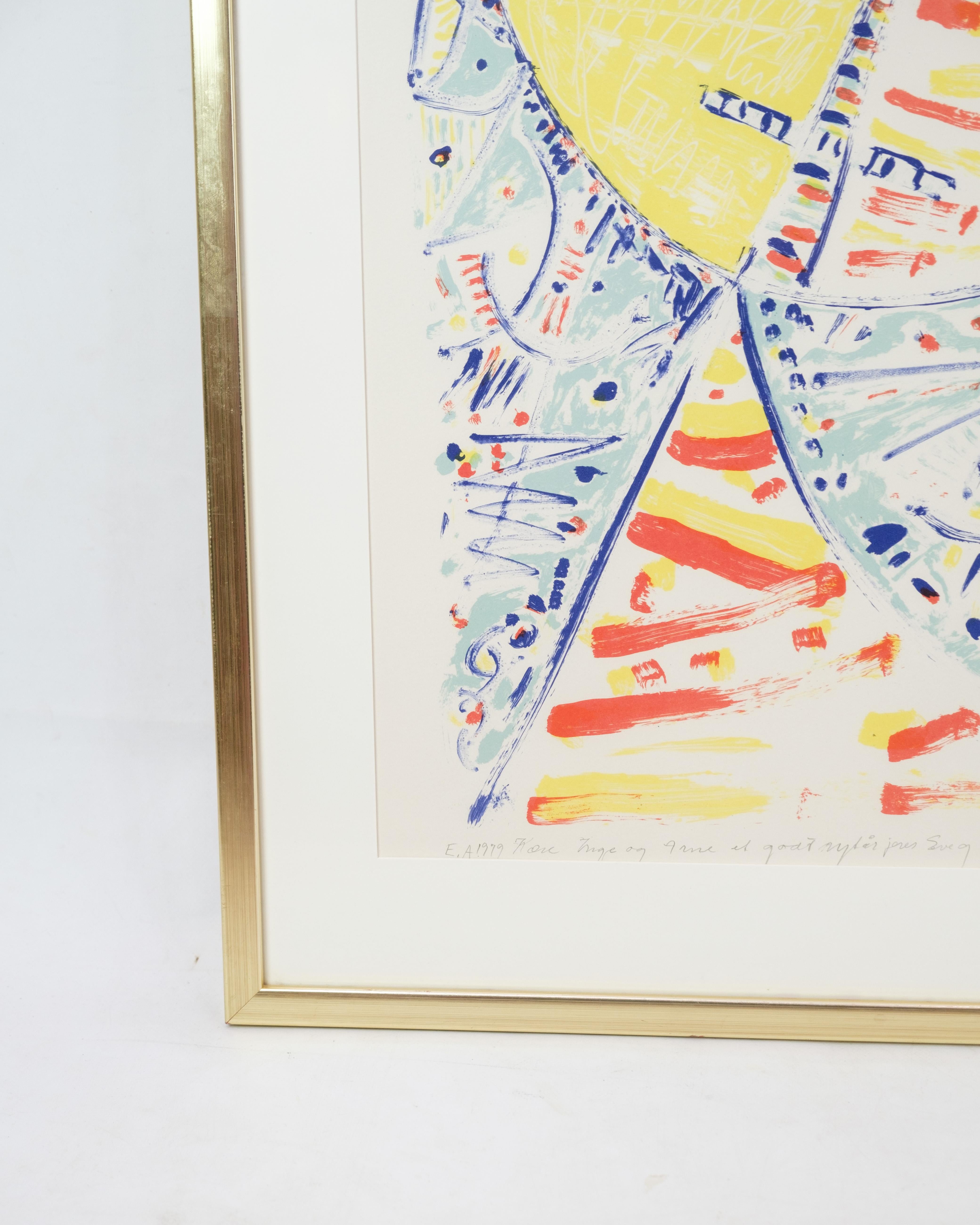 Danish Lithography By Egil Jacobsen For Sale