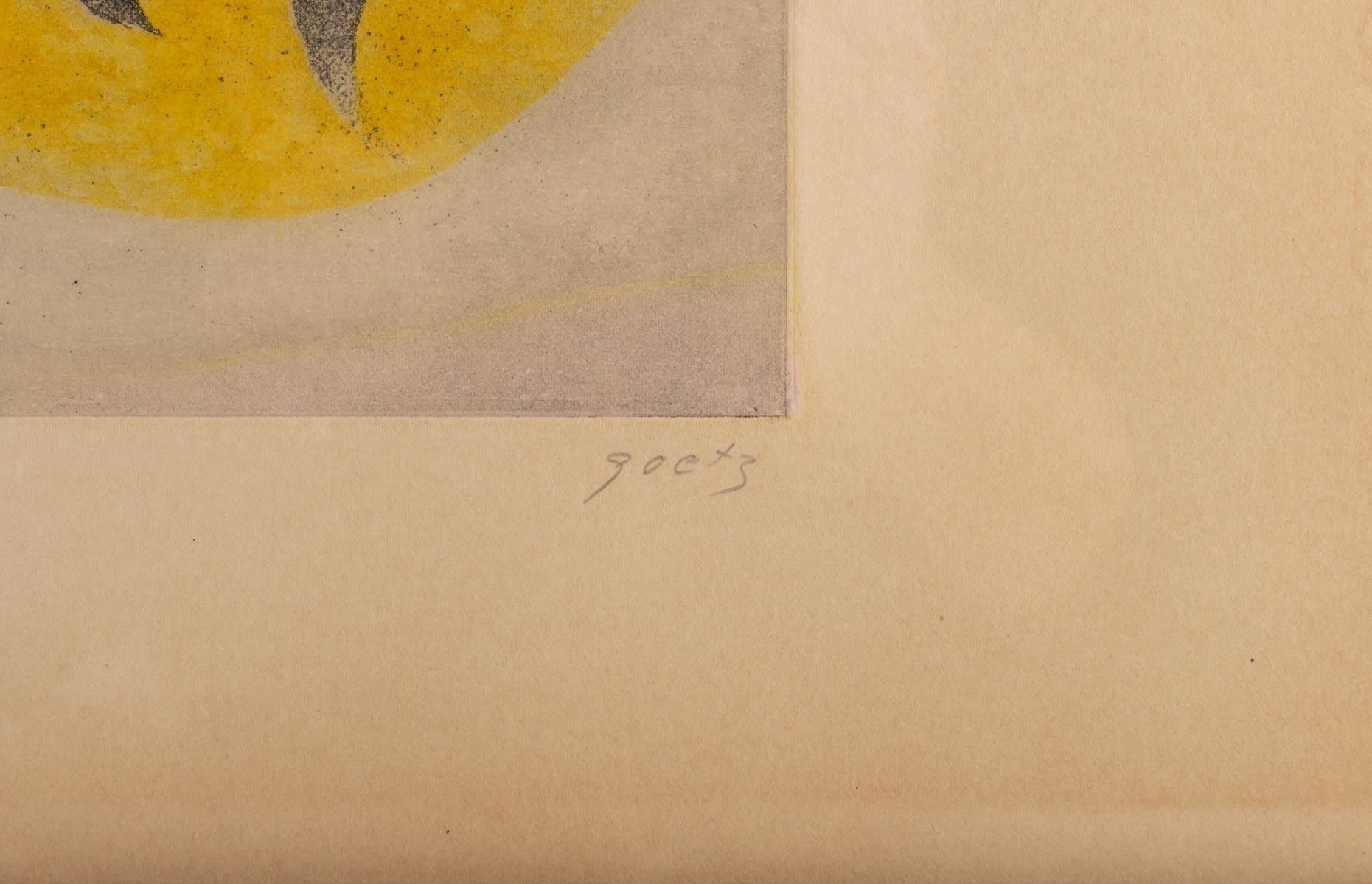 Lithography by Henri Goetz, 50/100, signed.
Measures: H 27 cm, L 37 cm, W 1 cm.