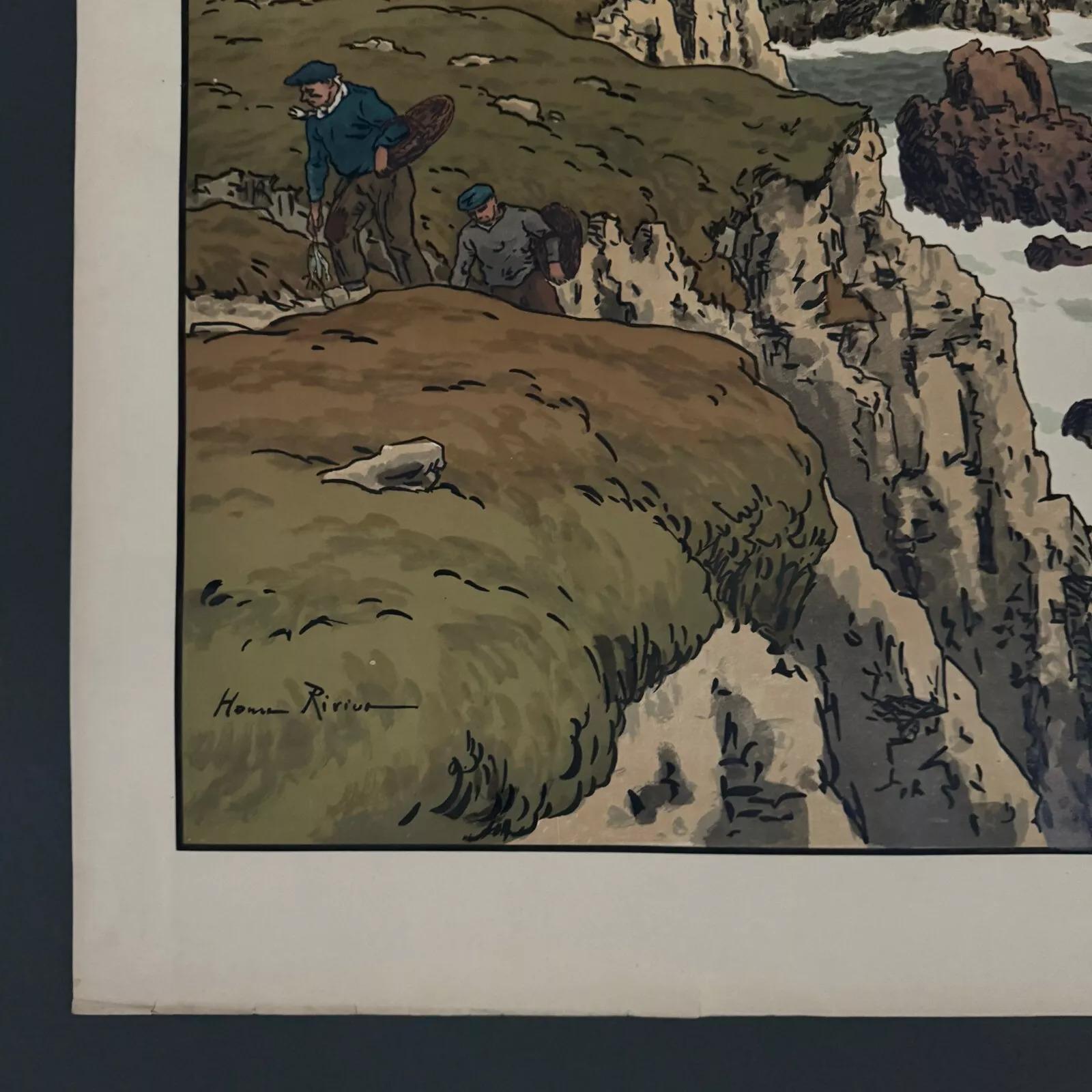 Lithographie von Henri Rivière Aspekte der Natur - Le Cap im Zustand „Gut“ im Angebot in NANTES, FR
