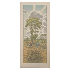 Litografia di Henri Riviere L'incenerimento delle ore - La tempesta crescente