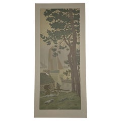 Litografia di Henri Riviere L'incanto delle ore - La nebbia
