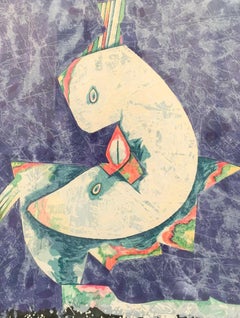 Litografia dell'artista italiano Gianni Dova, anni '60