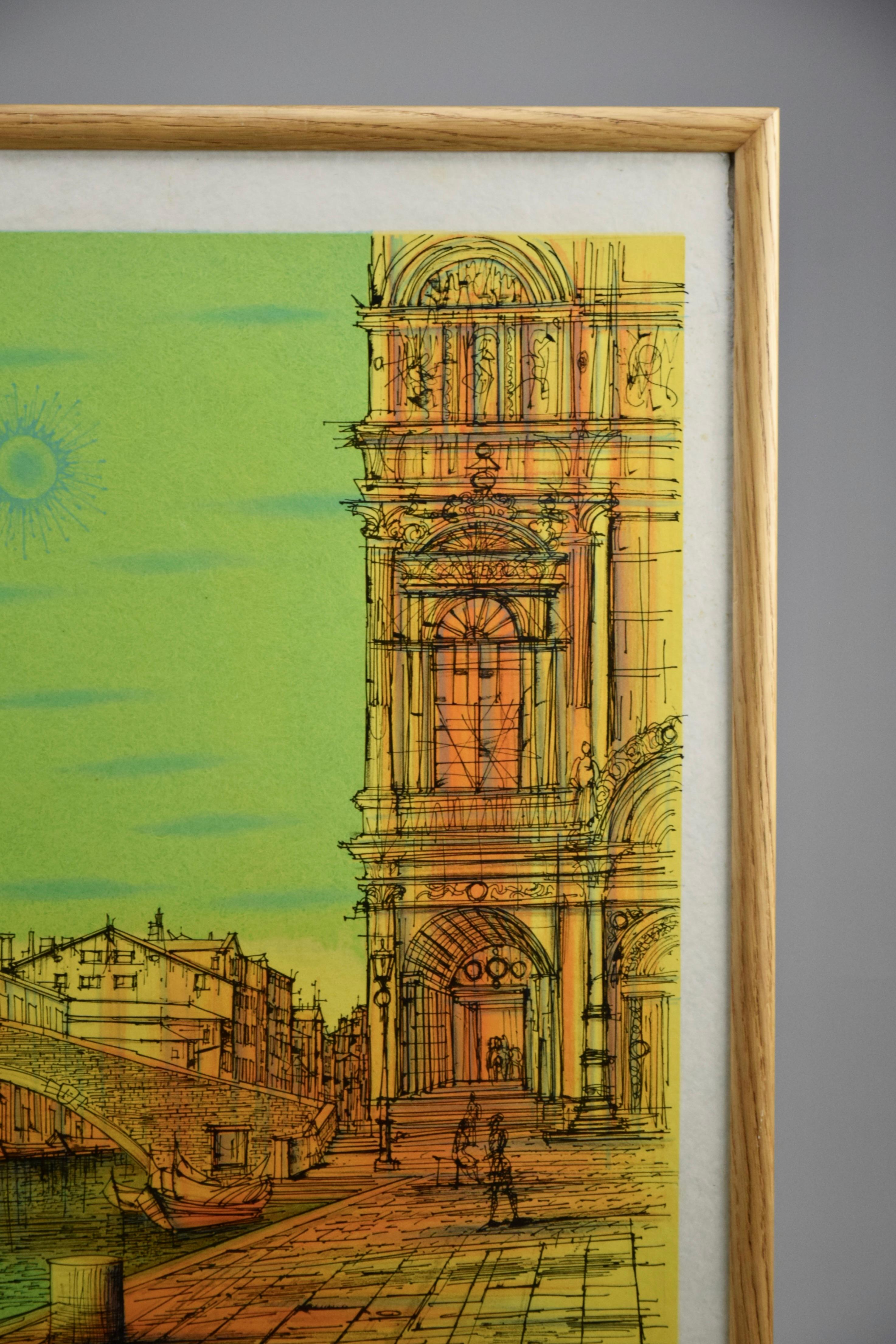 Litografía de Jean Carzou sobre papel japonés hecho a mano en venta 8