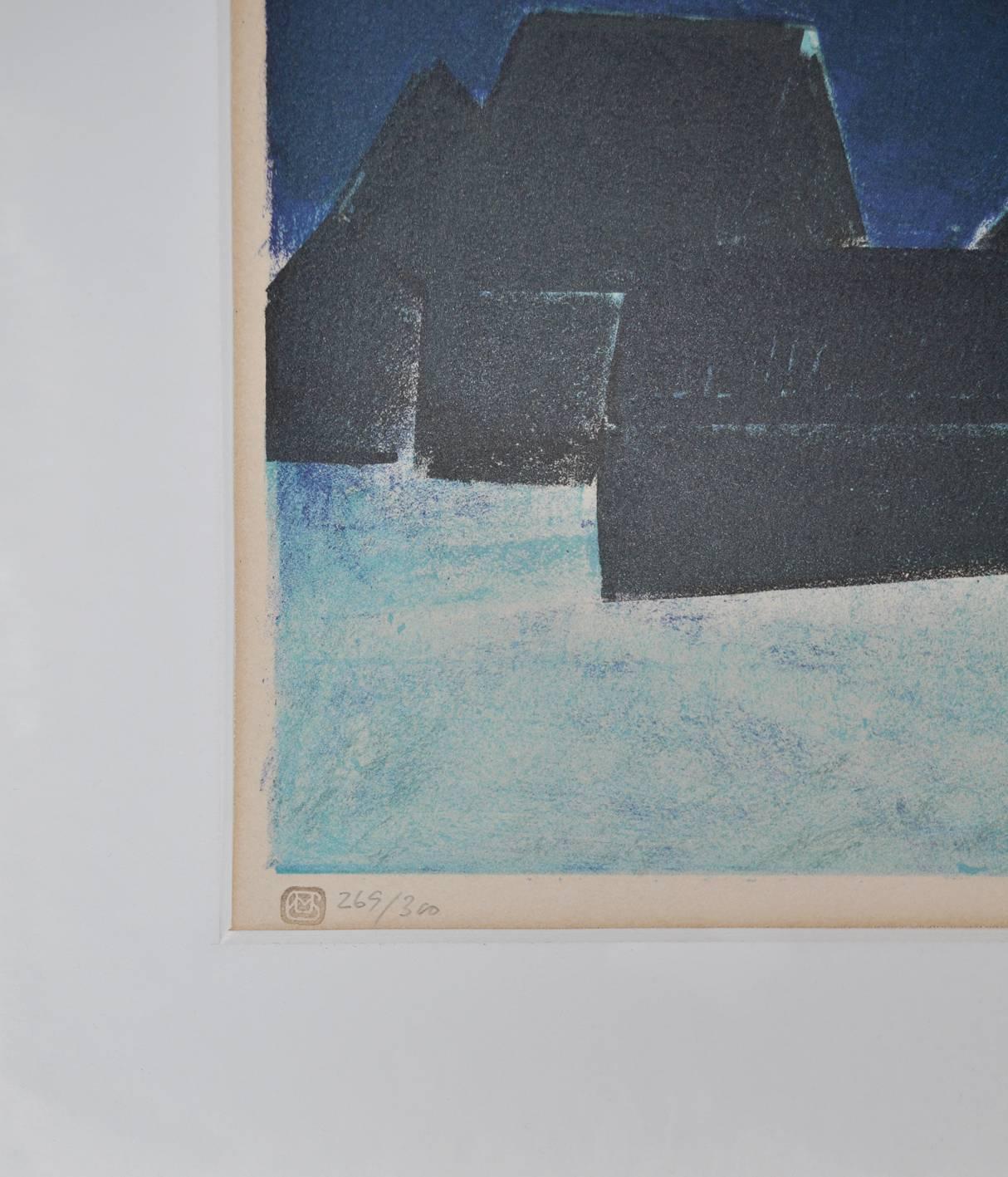 Jack Kampmann (1914-1989):
Color Lithographic printing on paper.
Sign .: Jack Kampmann 1977th
Number - 269/300.
Framed with glass
Measure: Width 71.5 cm, height 65.5 cm

Jack Kampmann was born in London of Danish parents. He grew up in the