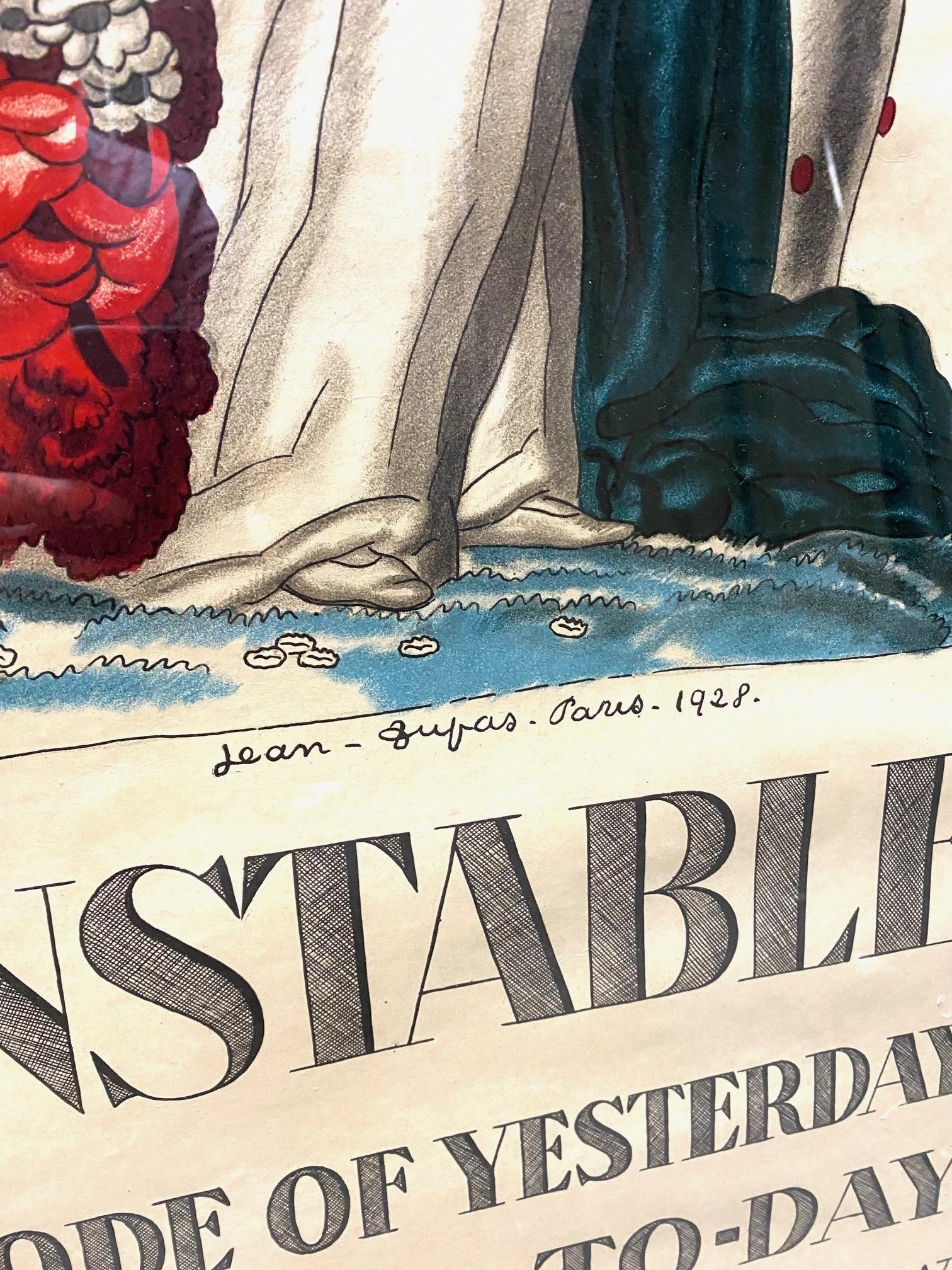 Lithografisches Poster von Jean Dupas für den Arnold Constable Store im Angebot 4