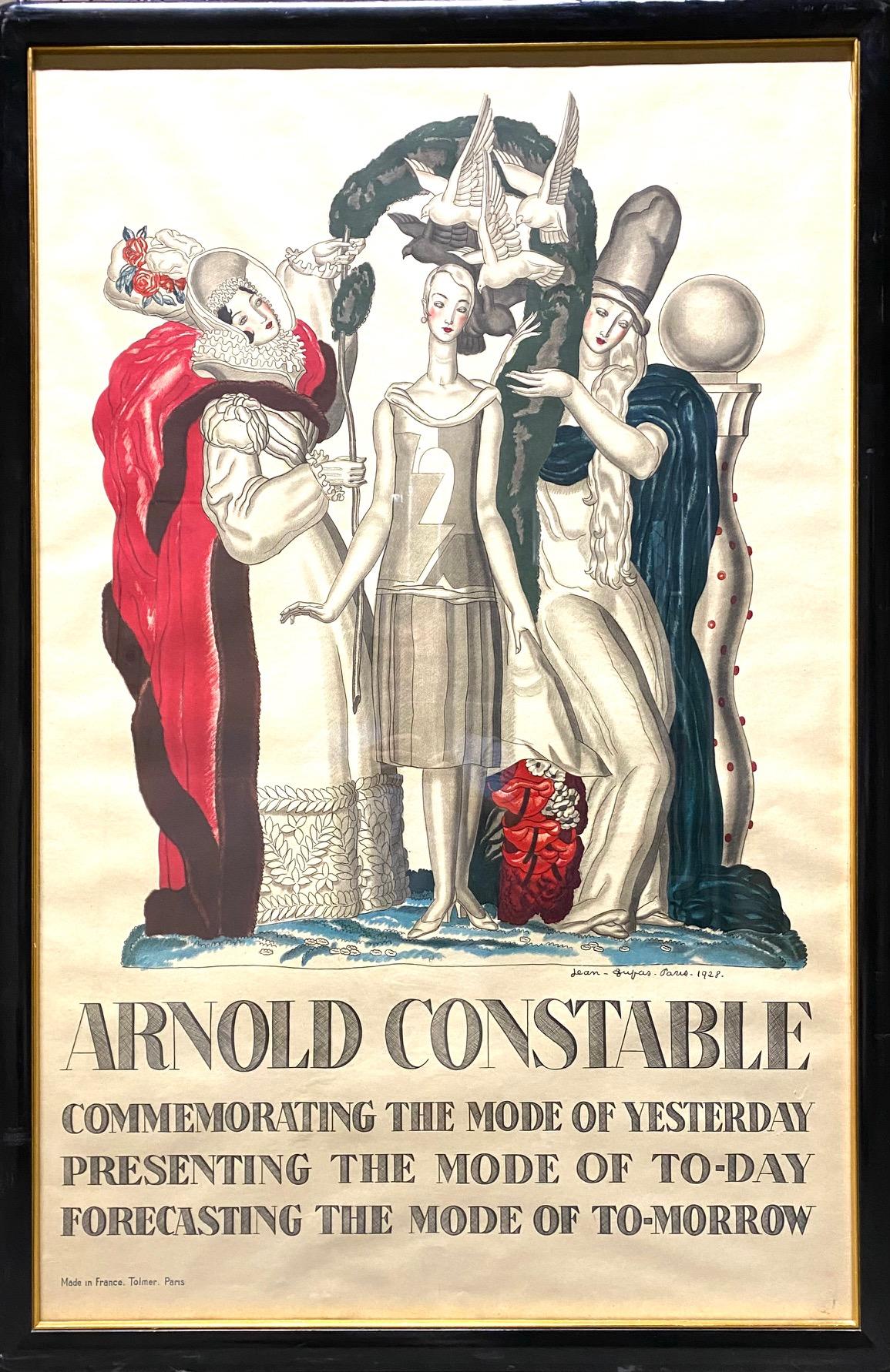 Lithografisches Poster von Jean Dupas für den Arnold Constable Store (Französisch) im Angebot