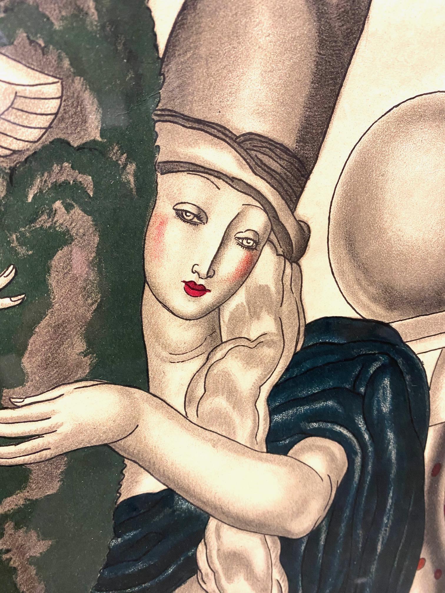 Lithografisches Poster von Jean Dupas für den Arnold Constable Store im Angebot 1