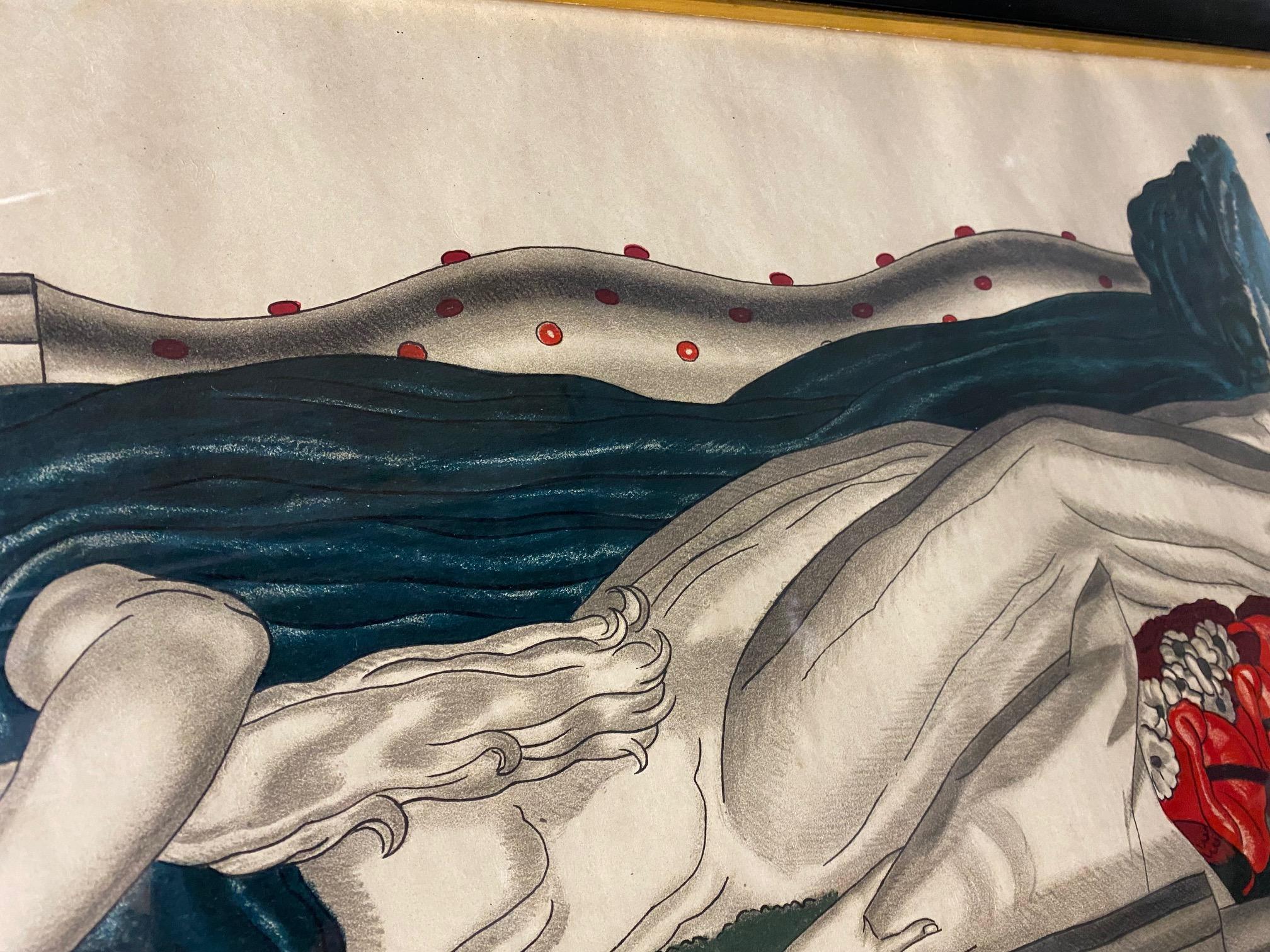 Lithografisches Poster von Jean Dupas für den Arnold Constable Store im Angebot 2