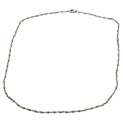 Lithos 18K White Gold and Seed Pearl Necklace