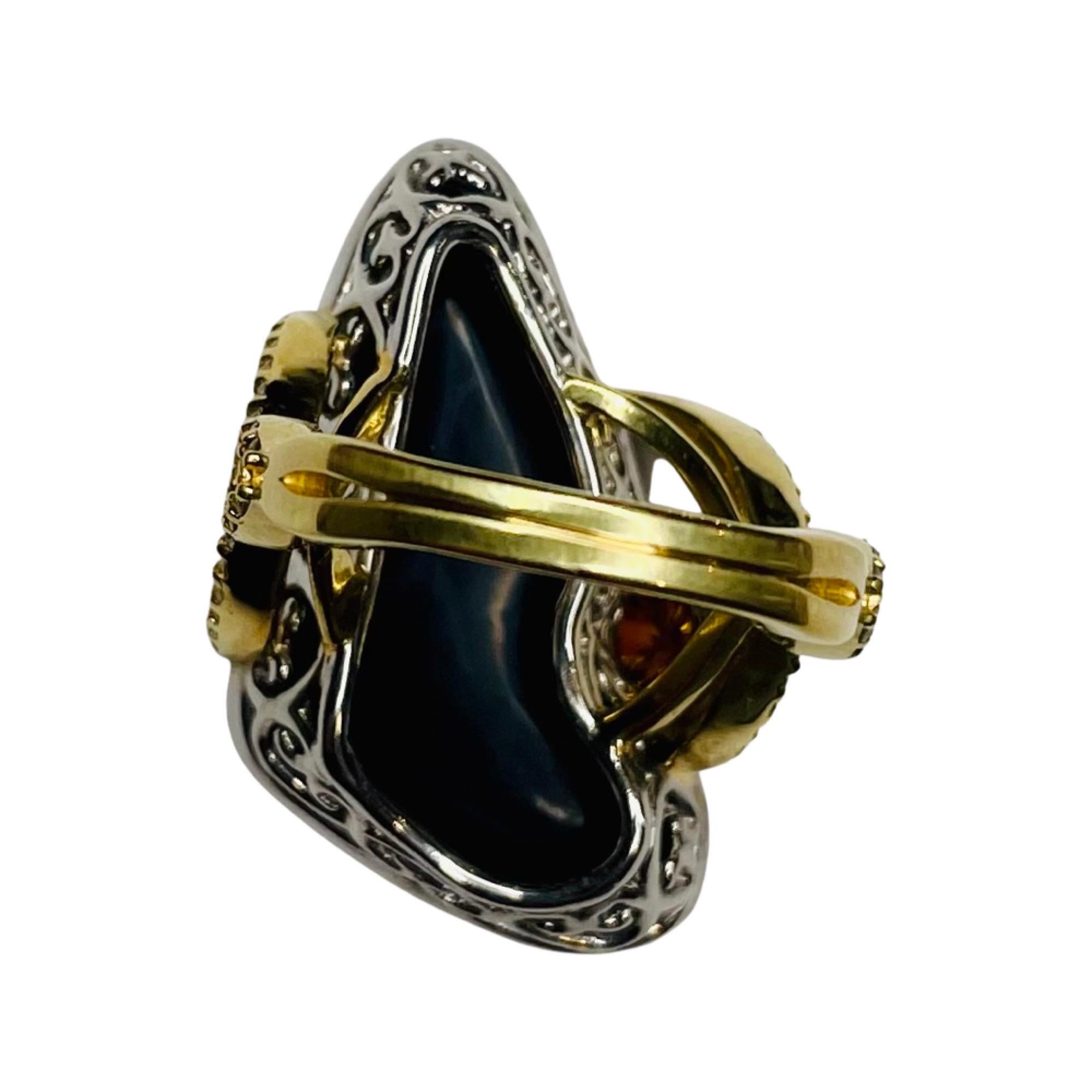 Art Nouveau Lithos 18K Yellow Gold, Platinum, Lightning Ridge Opal, Diamond Ring For Sale
