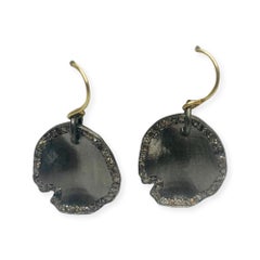 Lithos 18K Yellow Gold, Sterling Silver and Diamonds Earrings