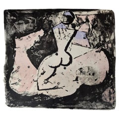 Litografia a colori “Cavallo e cavaliere”, 1965