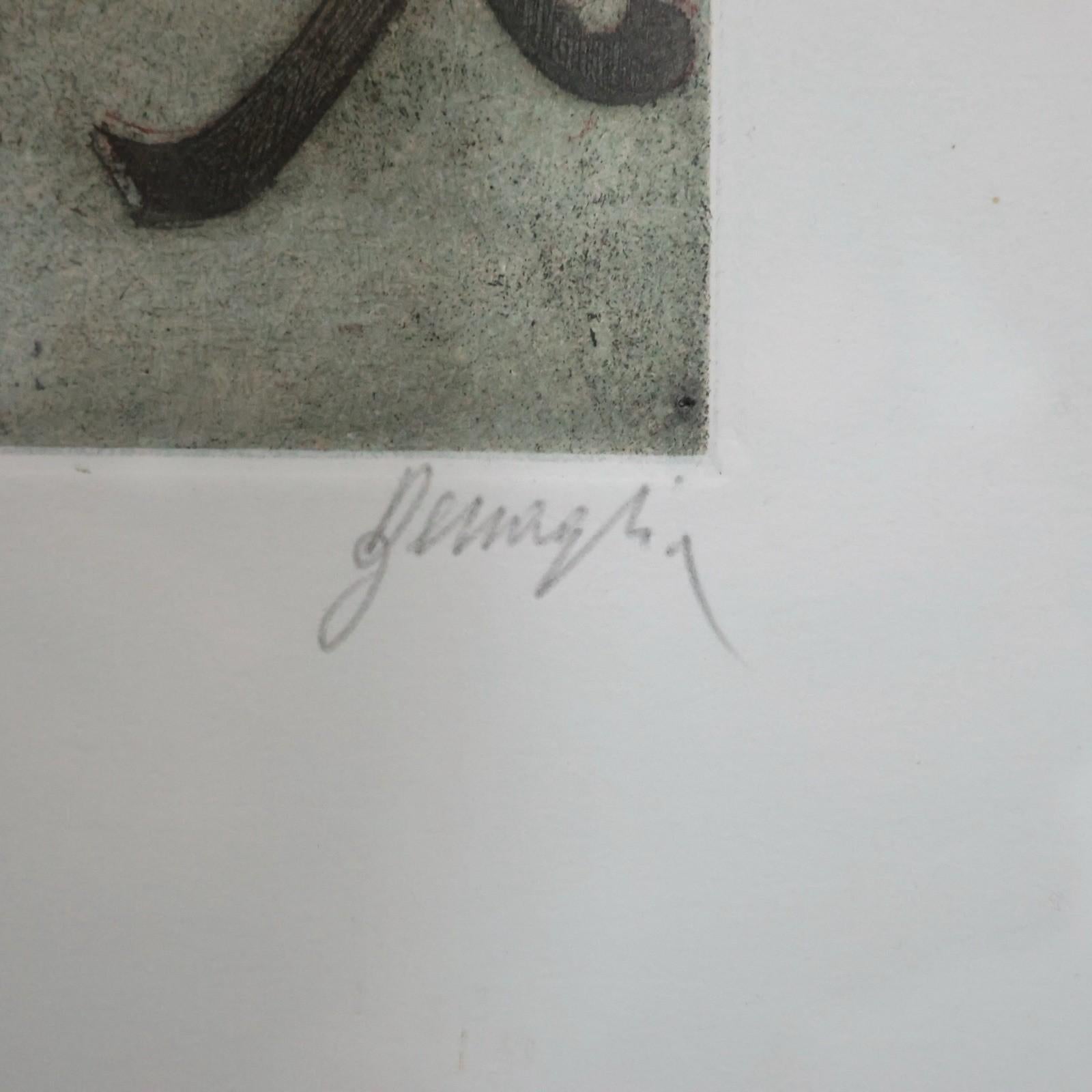 Litografia Enrico Benaglia Numerata 99/99 Anni '70 Art Design (Italienisch) im Angebot