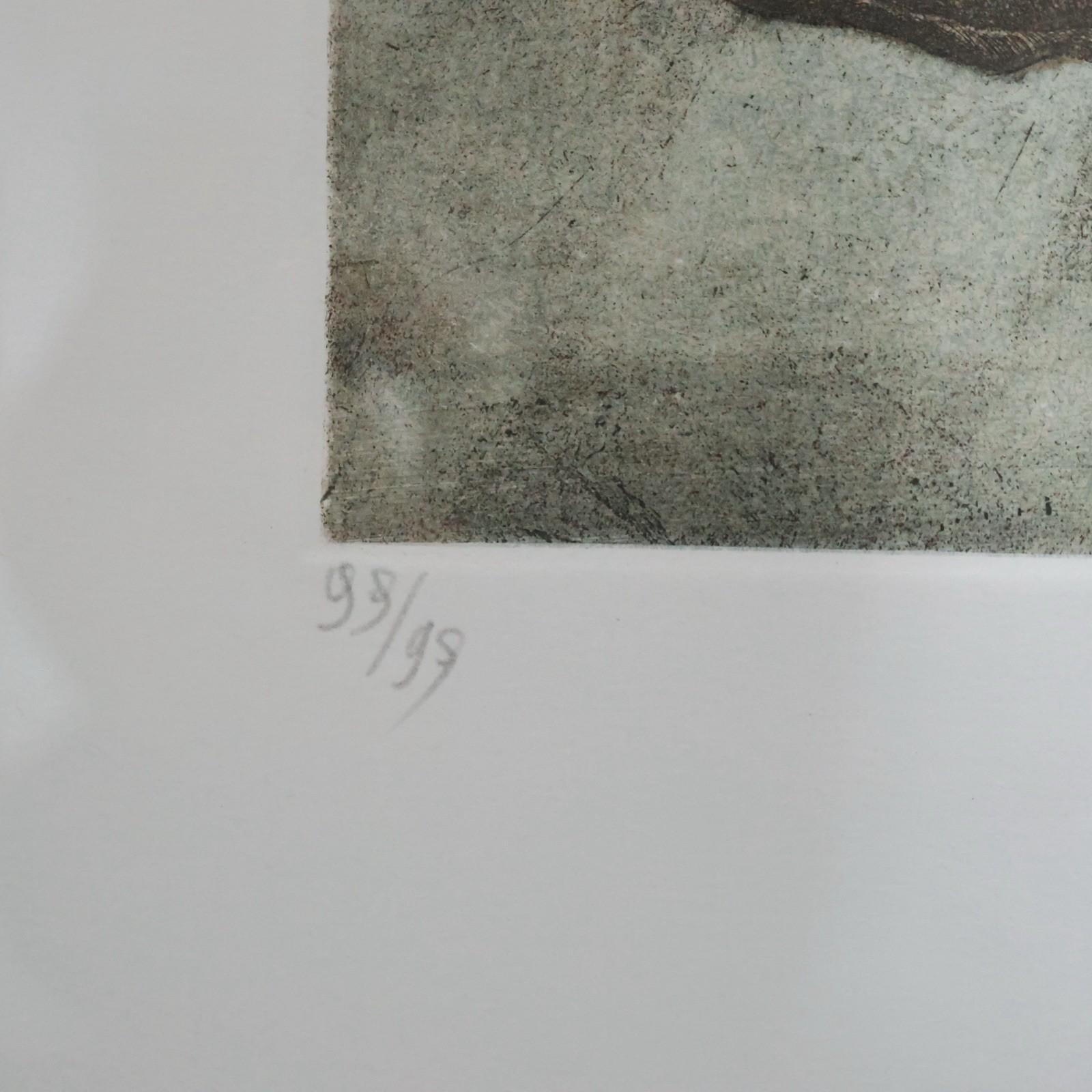 Litografia Enrico Benaglia Numerata 99/99 Anni '70 Art Design im Zustand „Hervorragend“ im Angebot in Taranto, IT