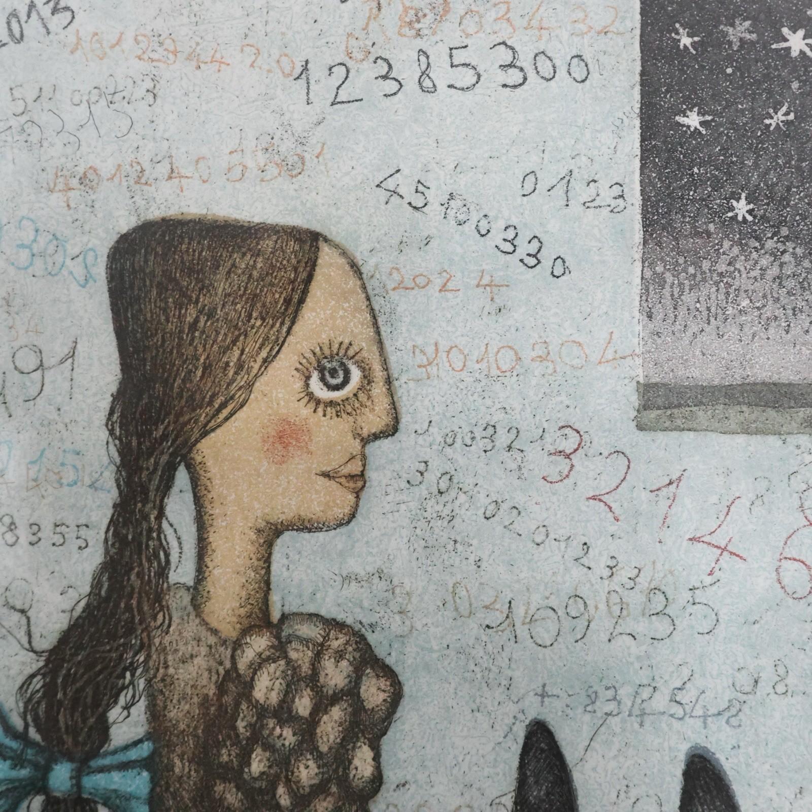 Litografia Enrico Benaglia Numerata 99/99 Anni '70 Art Design (Ende des 20. Jahrhunderts) im Angebot