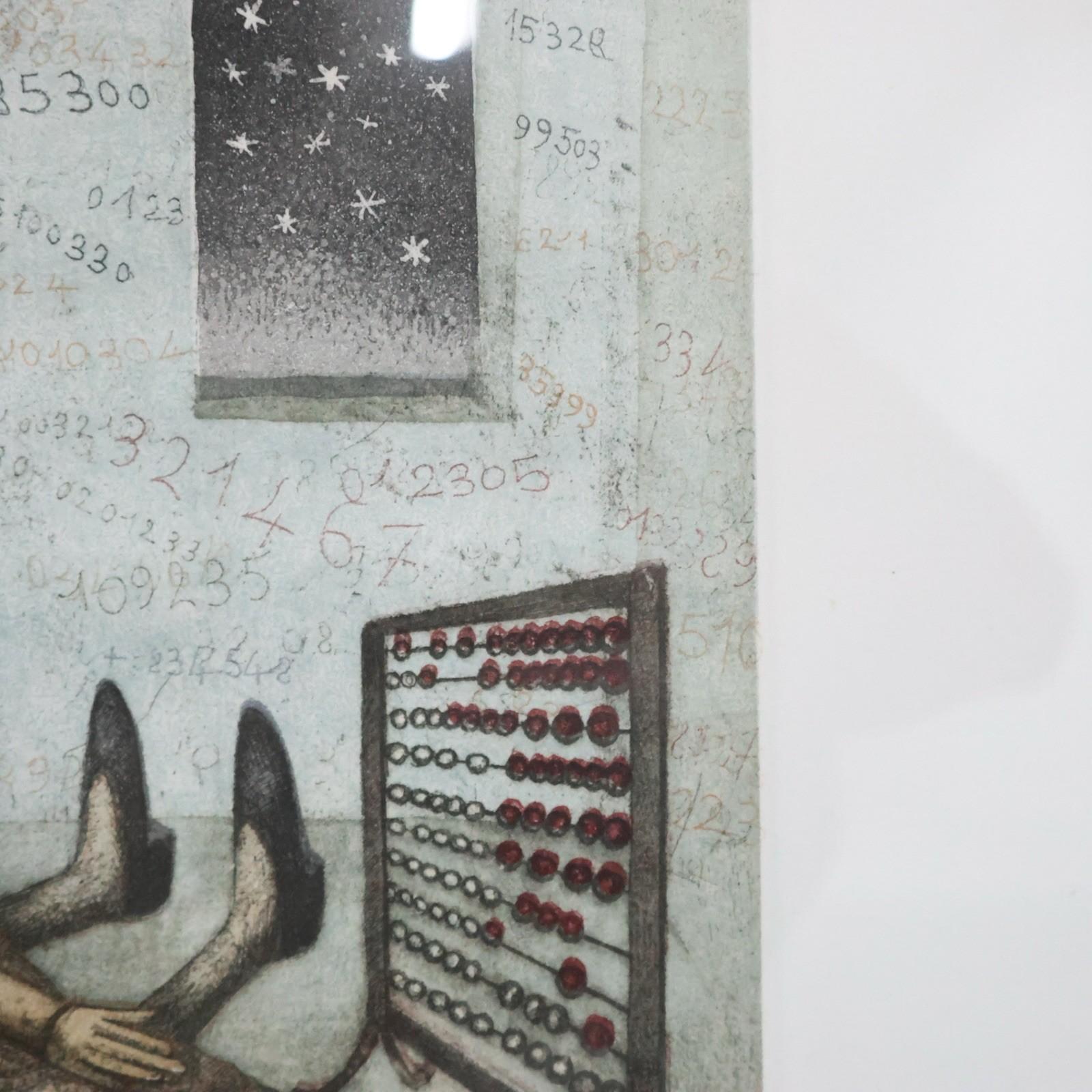 Litografia Enrico Benaglia Numerata 99/99 Anni '70 Art Design (Papier) im Angebot