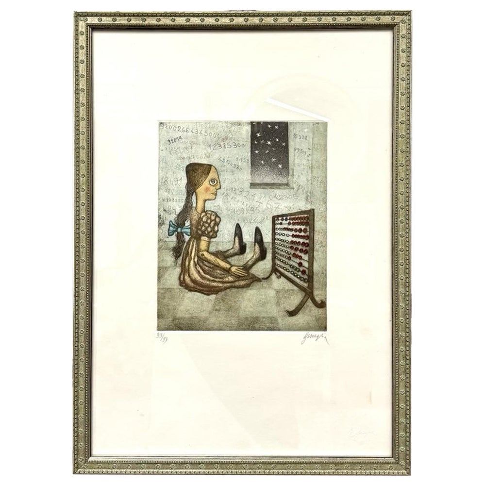 Litografia Enrico Benaglia Numerata 99/99 Anni ‘70 Art Design For Sale