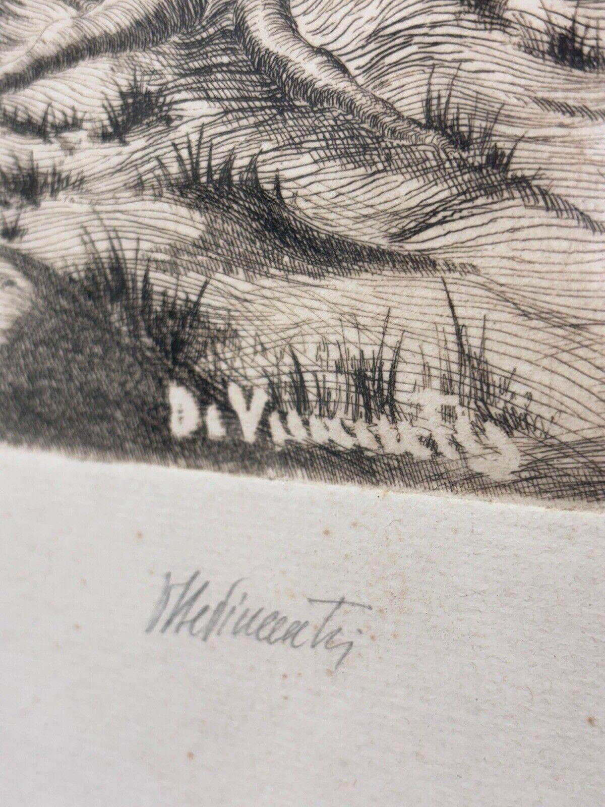 Paisaje otoñal litografía Di vincenti múltiple 9/50 Papel en venta