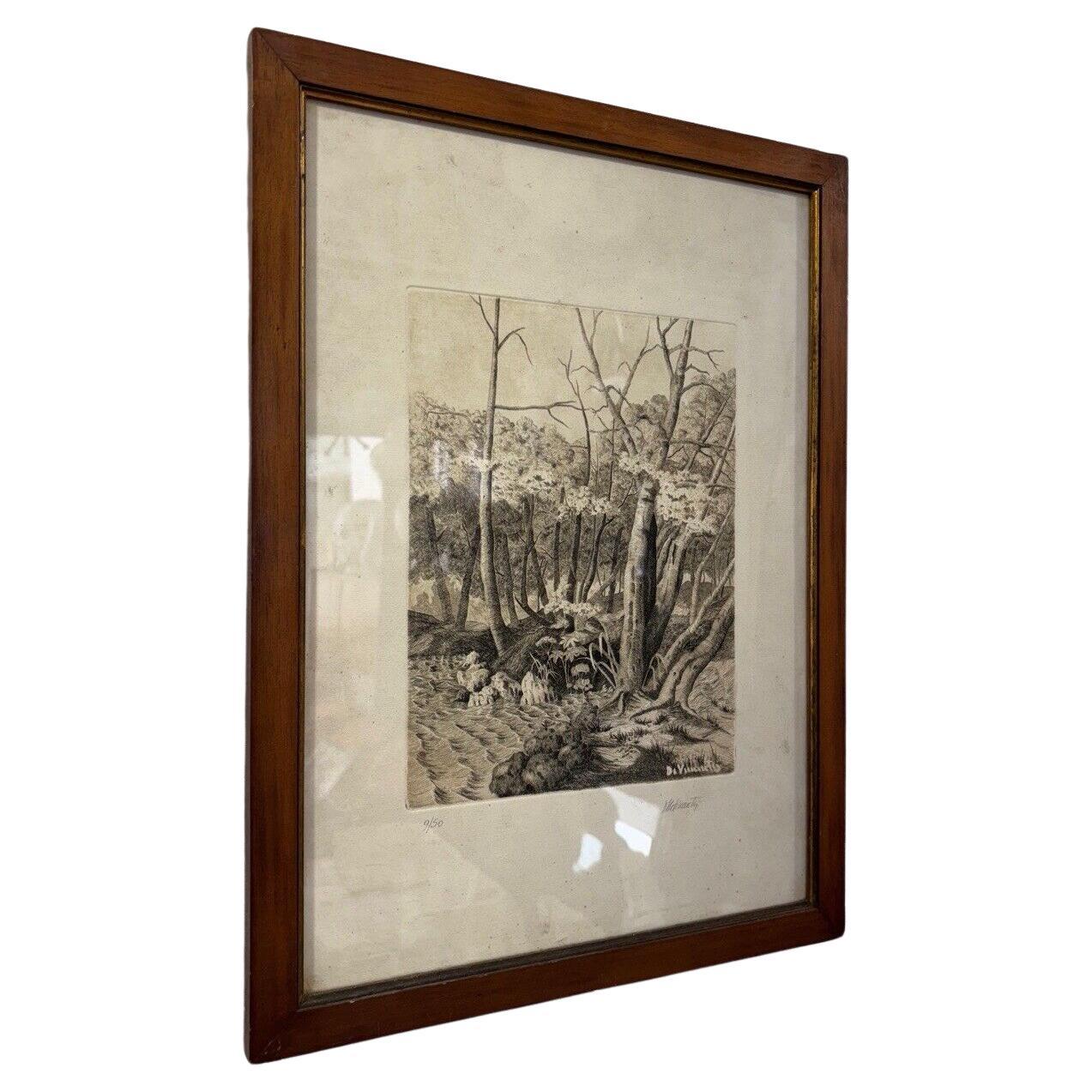 Paisaje otoñal litografía Di vincenti múltiple 9/50 en venta