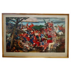 Litografia, Renato Guttuso "La battaglia di Ponte dell’Ammiraglio", anni '60/'70