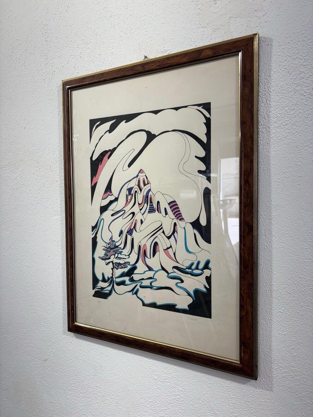 Litografía Tiblot 45/75 técnica mixta múltiple sobre papel Italian en venta
