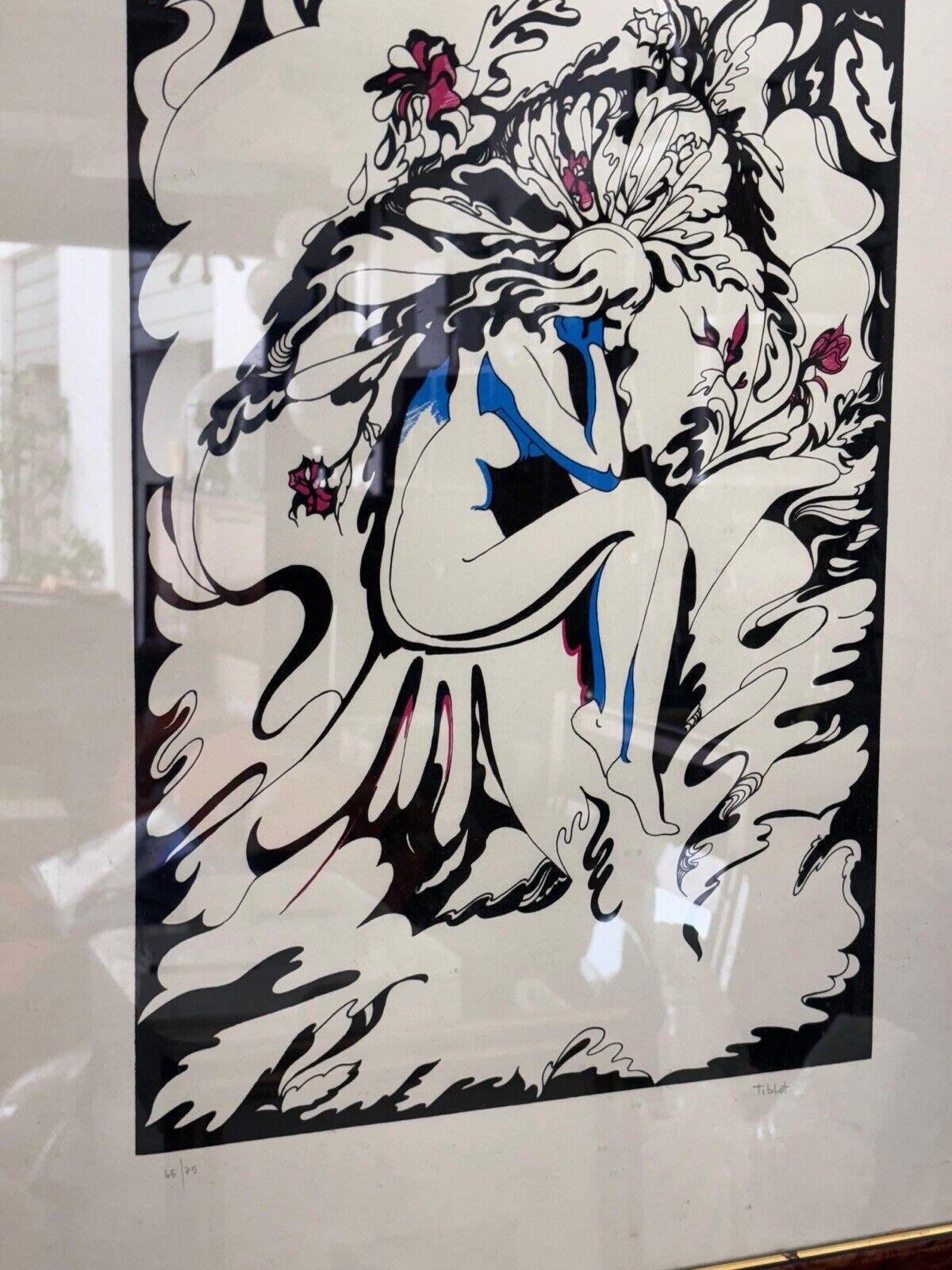 Lithographie Tiblot 45/75 mehrfache Mischtechnik auf Papier (Italian) im Angebot