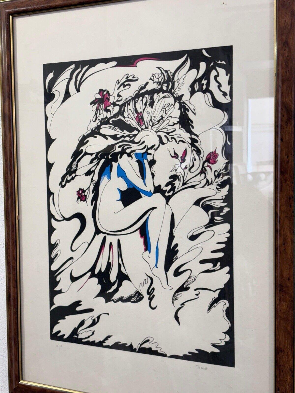 Lithographie Tiblot 45/75 mehrfache Mischtechnik auf Papier im Zustand „Gut“ im Angebot in Taranto, IT
