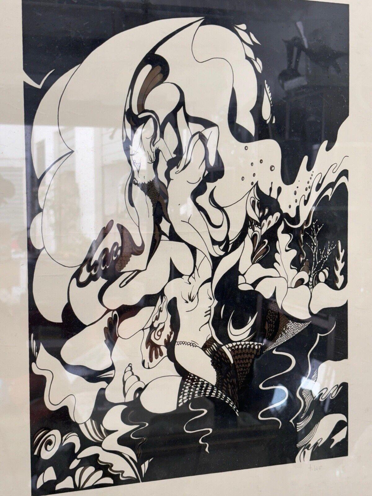Italian Litografia Tiblot 46/75 multiplo tecnica mista su carta in vendita