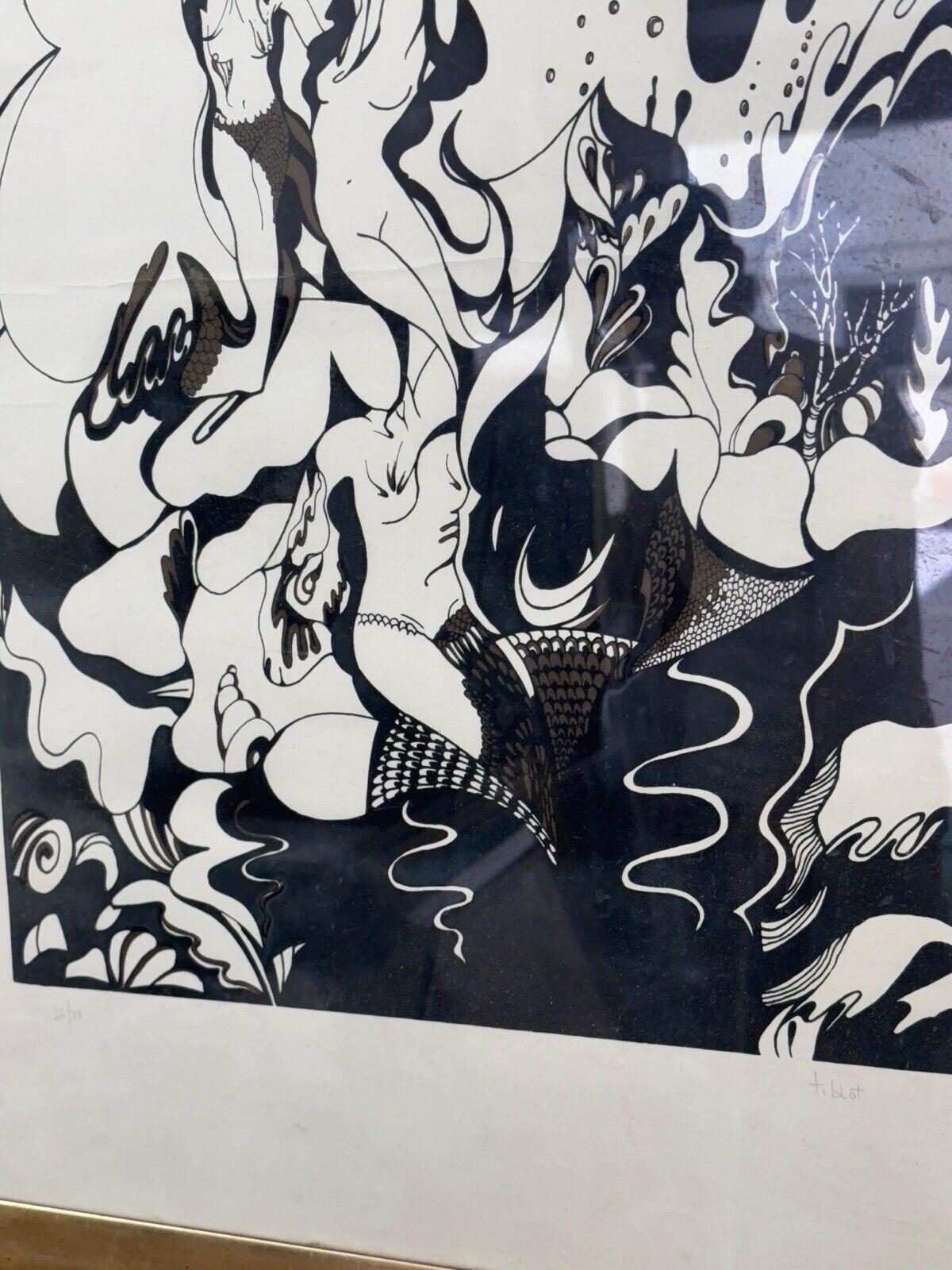Litografia Tiblot 46/75 multiplo tecnica mista su carta In condizioni buone in vendita a Taranto, IT