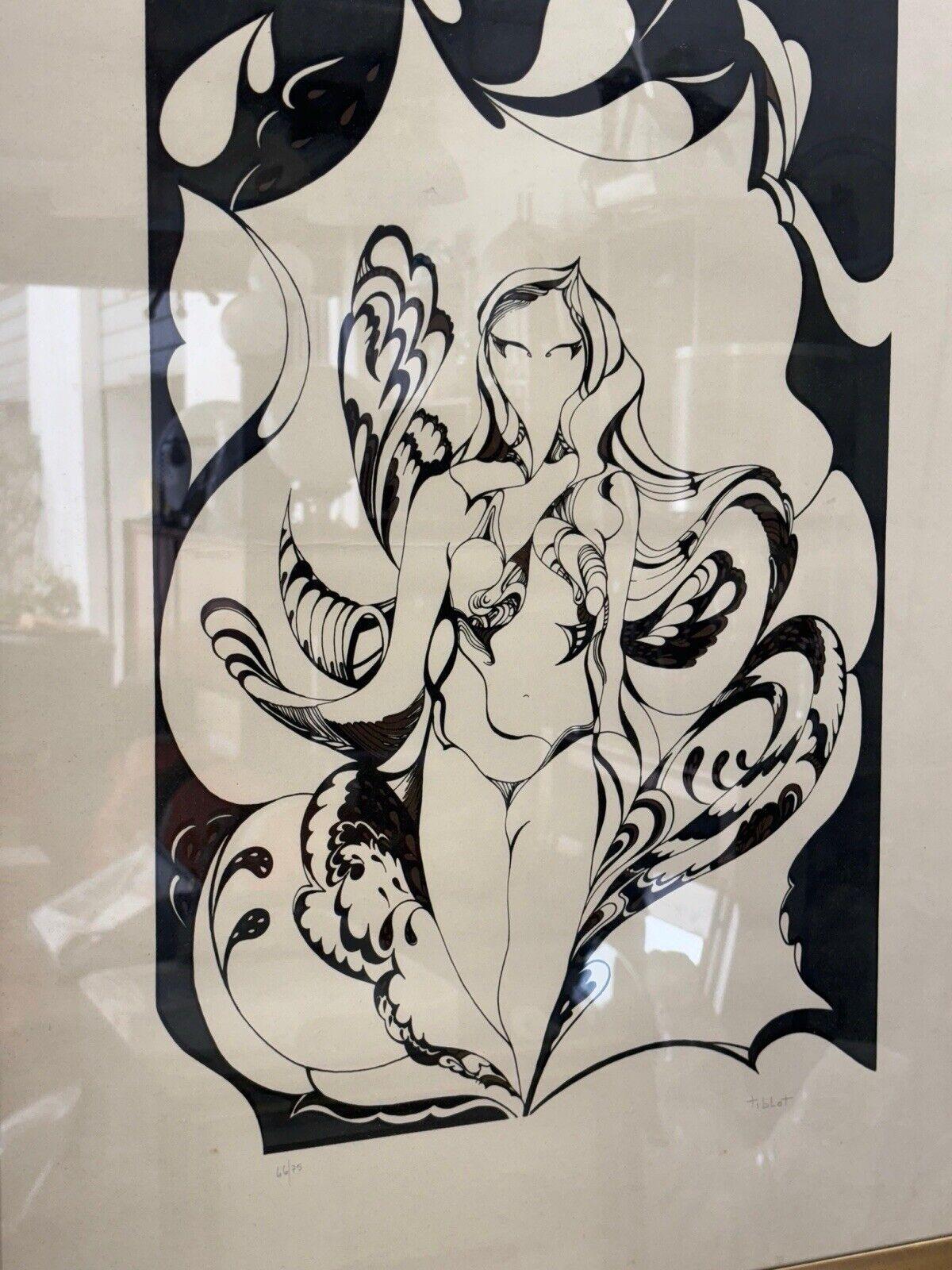 Litografía Tiblot 66/75 técnica mixta múltiple sobre papel Italian en venta