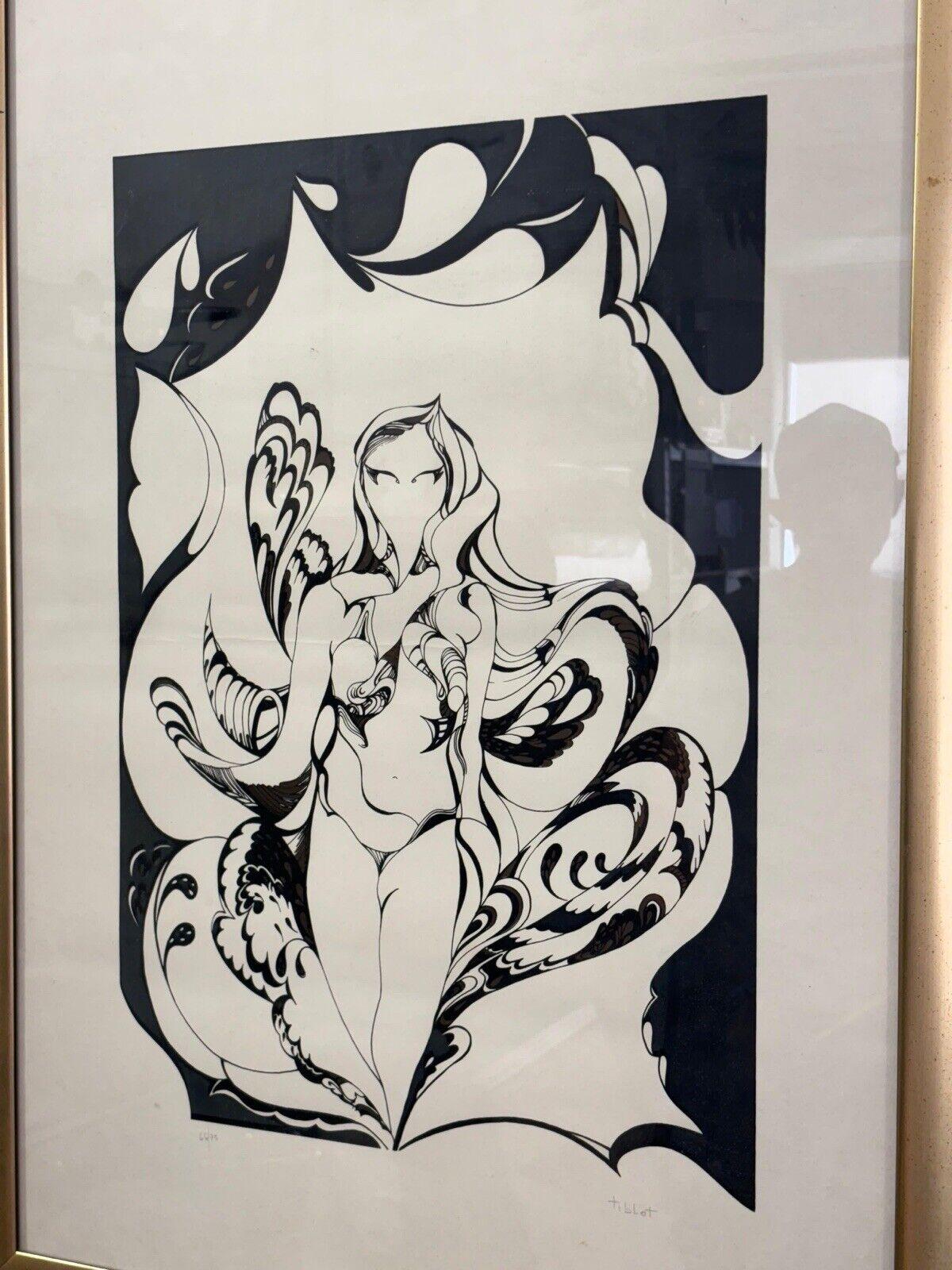 Litografía Tiblot 66/75 técnica mixta múltiple sobre papel Late 20th Century en venta