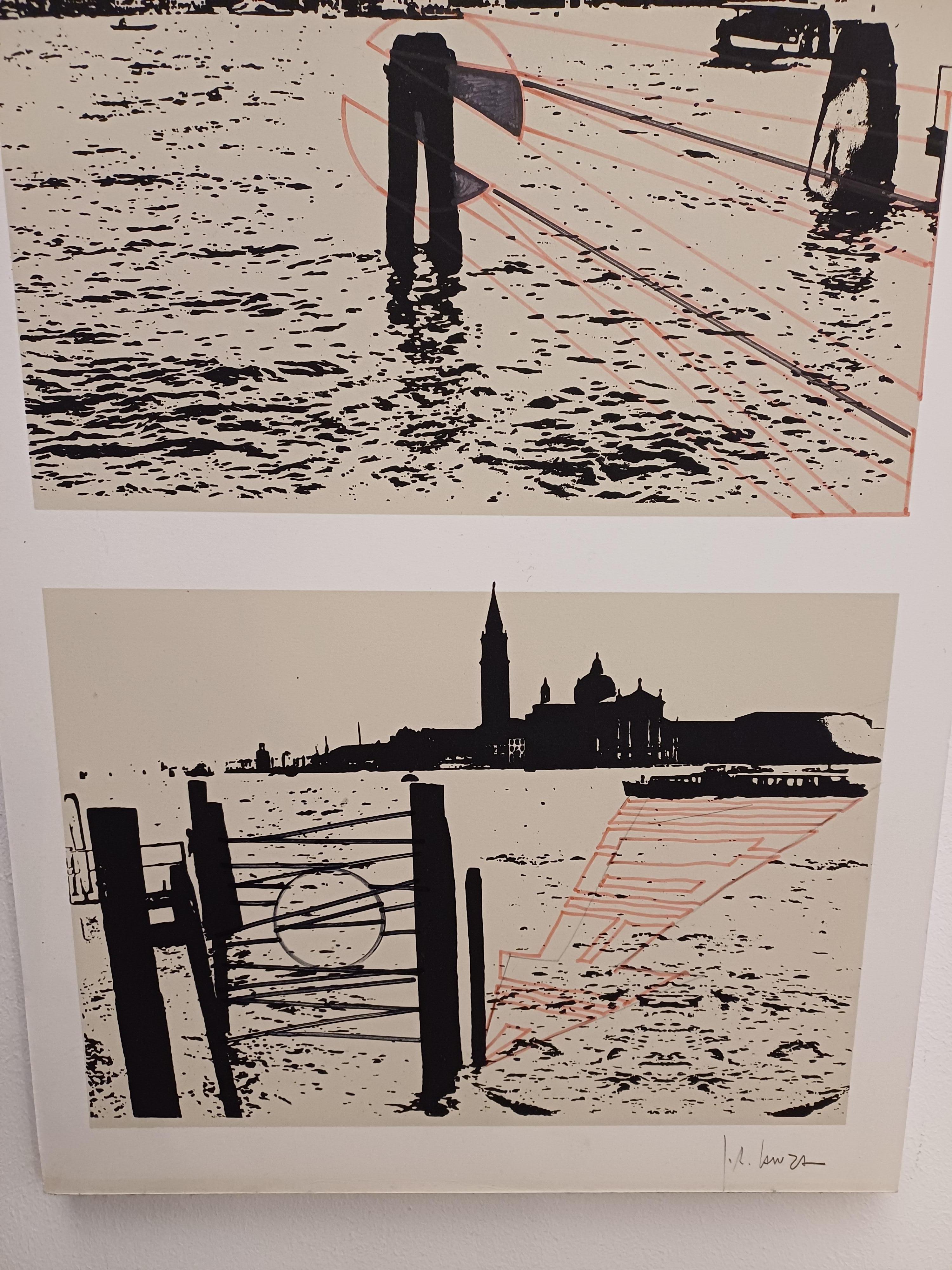 Lithographie 'Venedig' Künstler Giuseppe Riccardo Lanza  (Italian) im Angebot