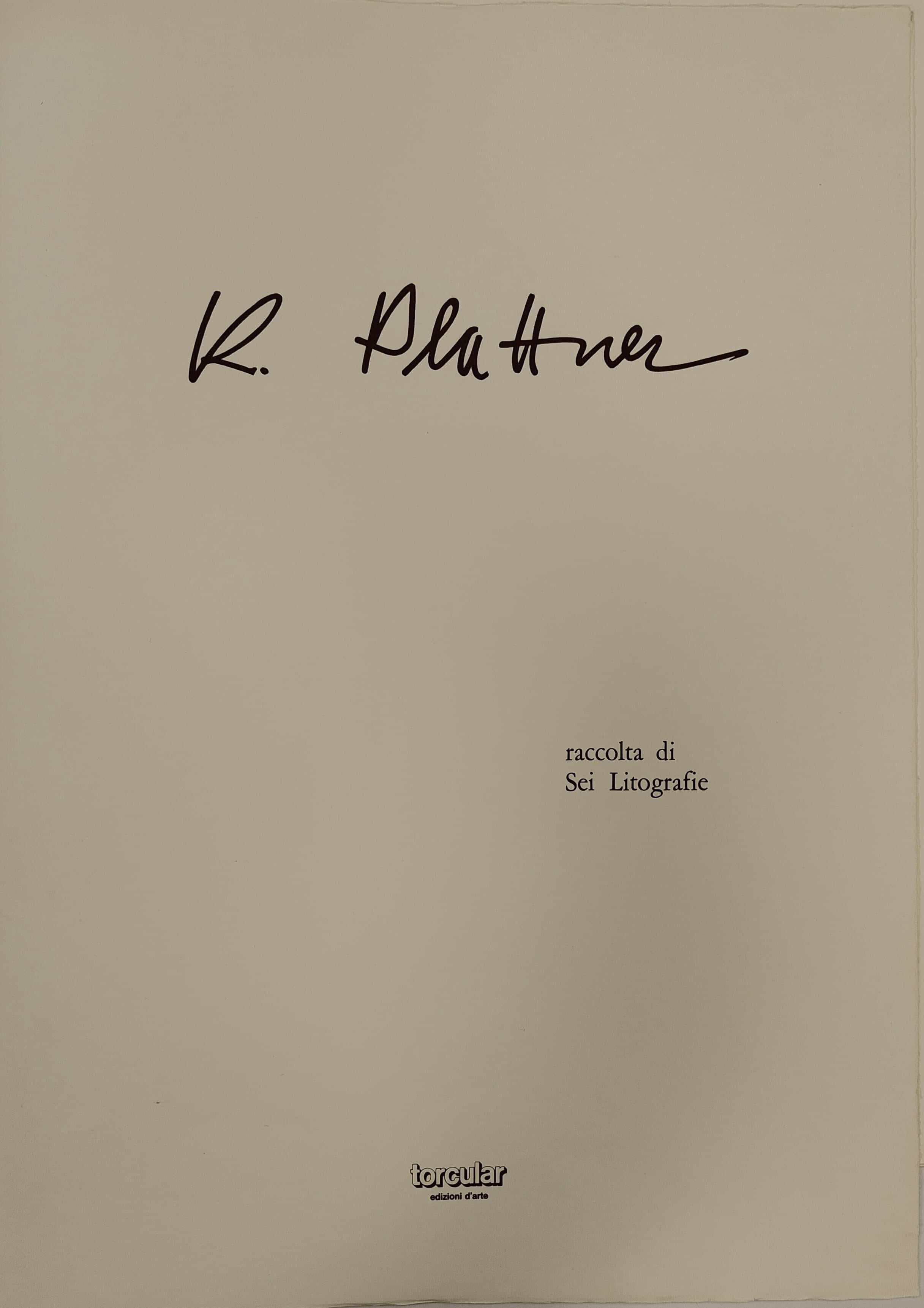 Satz von 6 Lithographien von Karl Plattner 