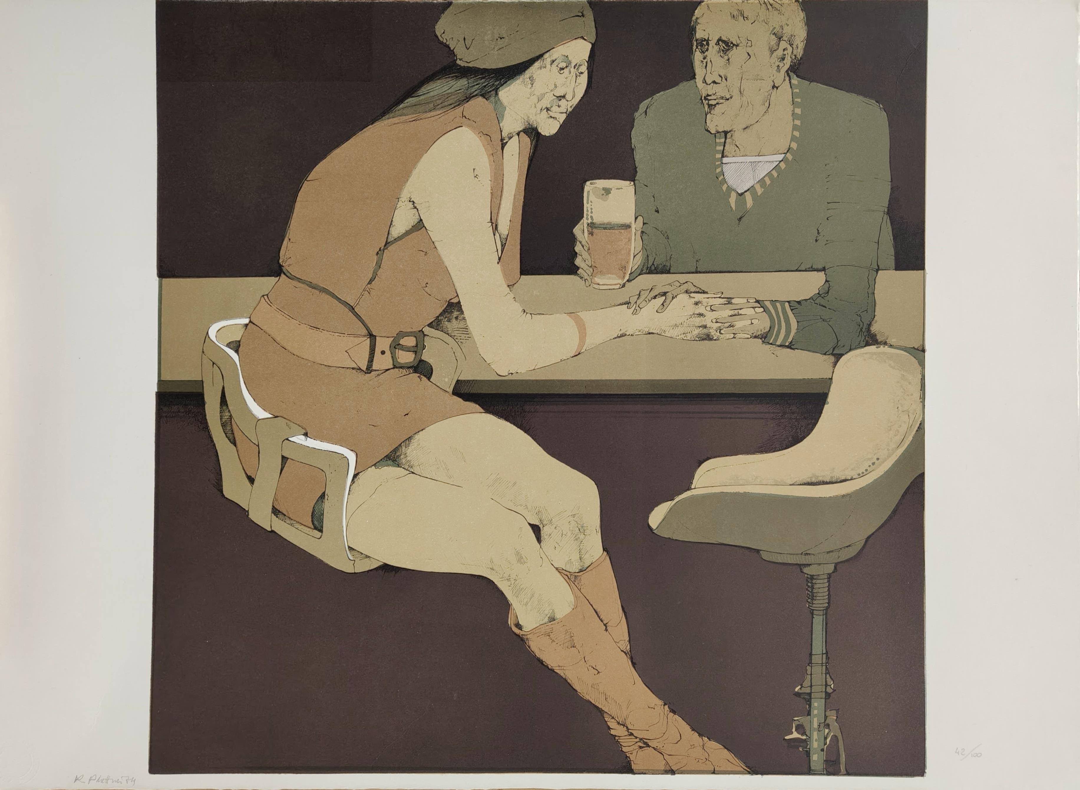 Satz von 6 Lithographien von Karl Plattner 