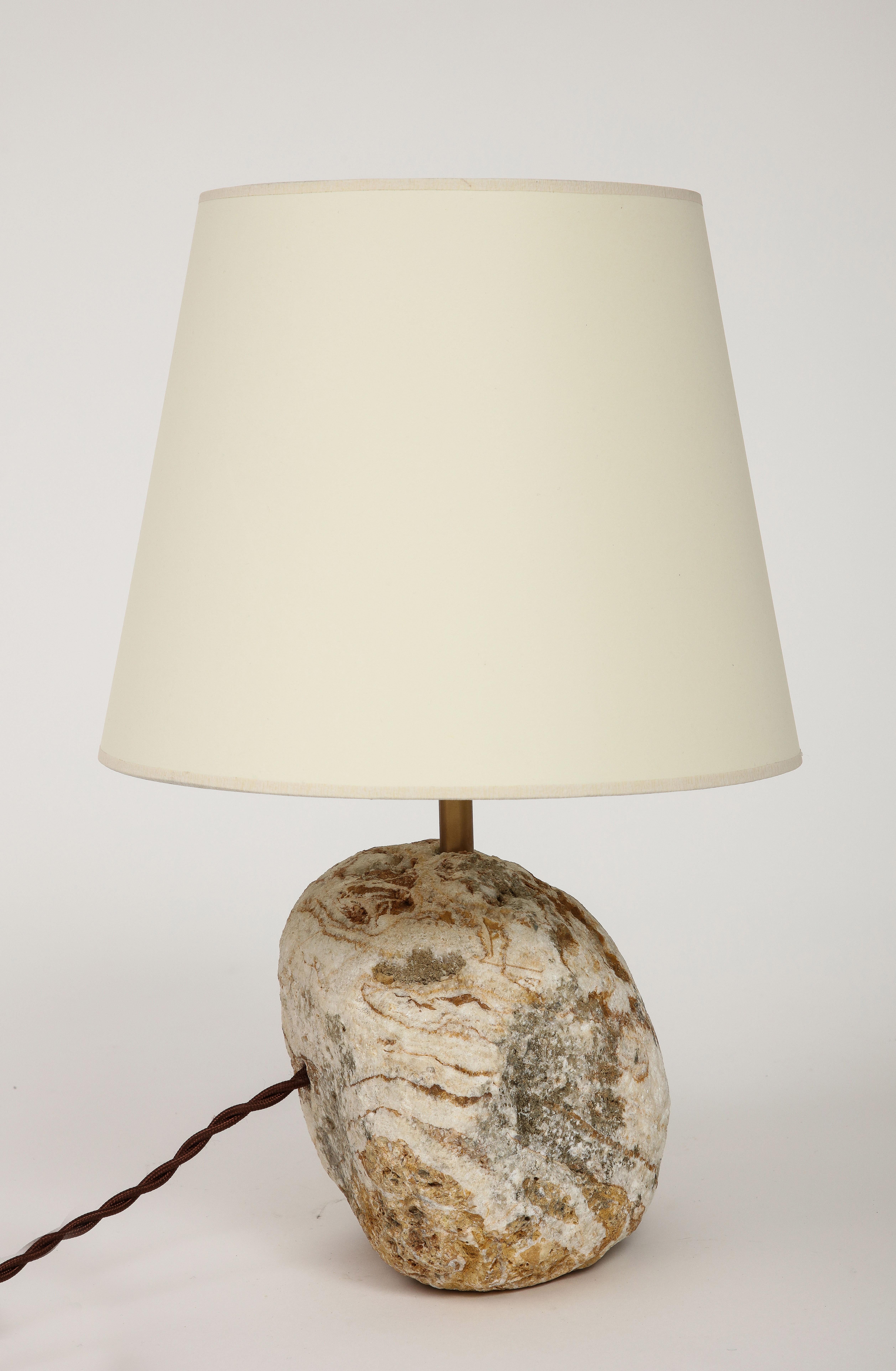 Litstones Custom Made Lamp with Paper Shade, Greece, 2022 In New Condition For Sale In Brooklyn, NY