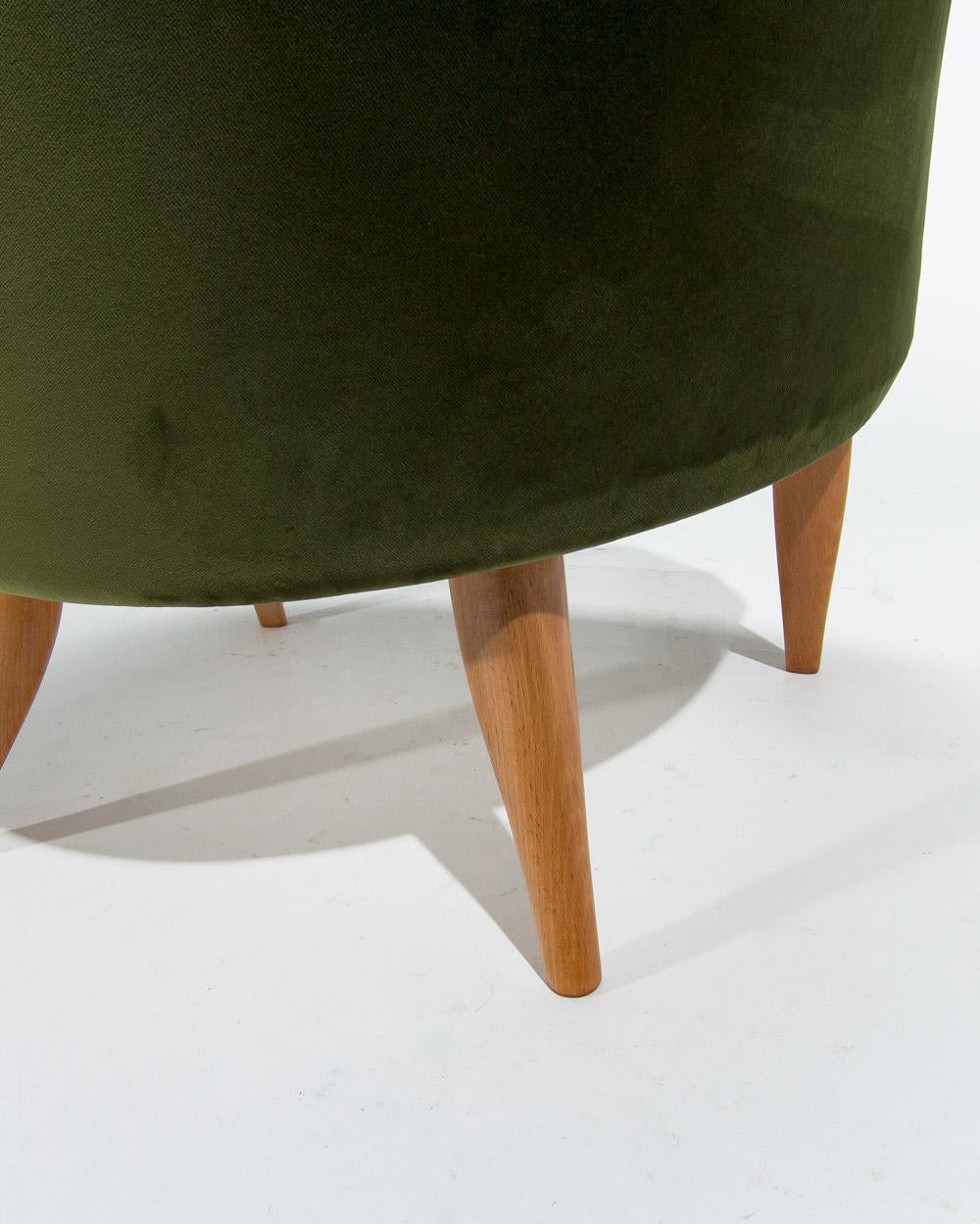 Chaise Little Adams de Kerstin Horlin-Holmquist en velours vert, Suède, années 1950 en vente 2